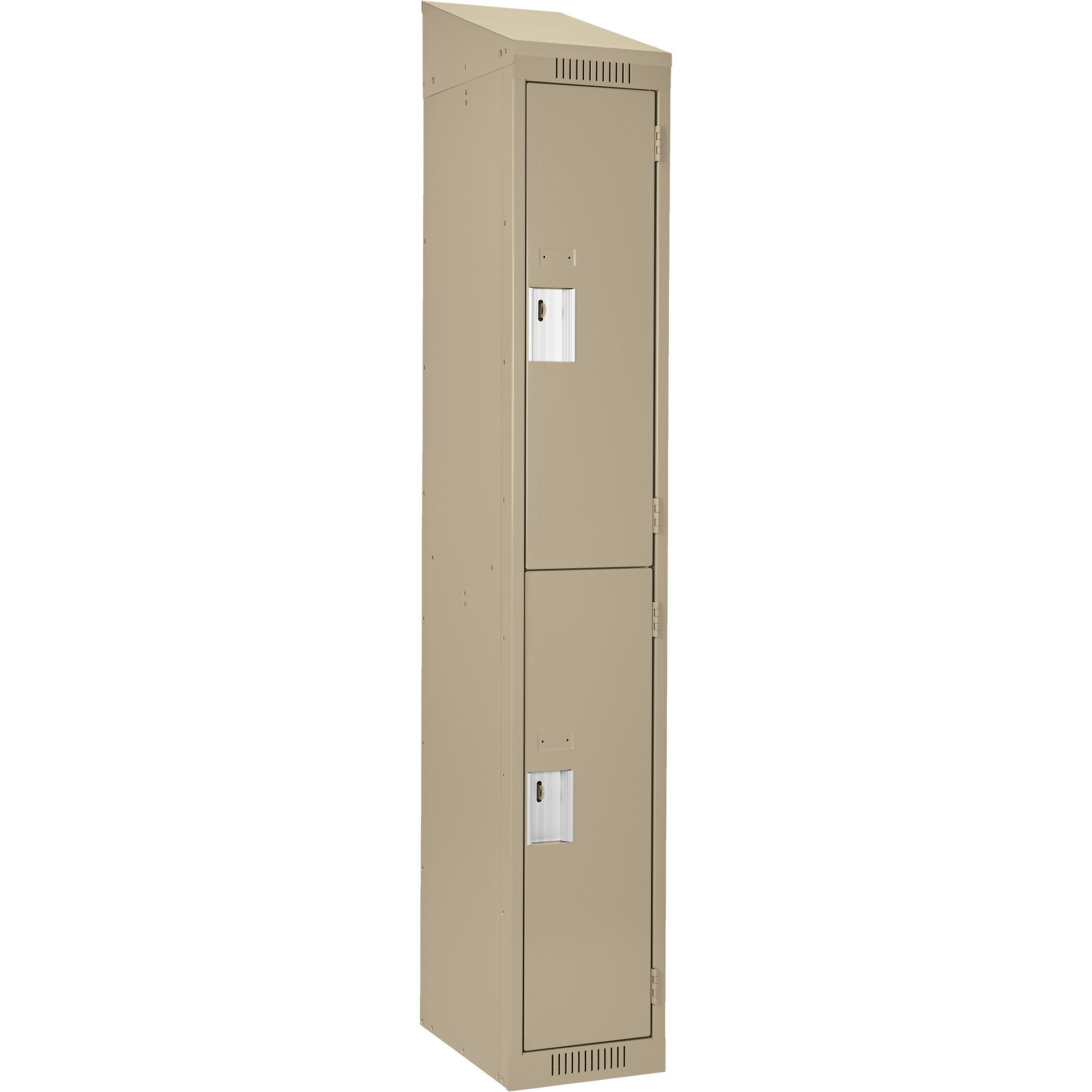 Casiers Clean LineMC, 2 niveaux, 15" x 15" x 78", Acier, Beige, Rivet (assemblé)