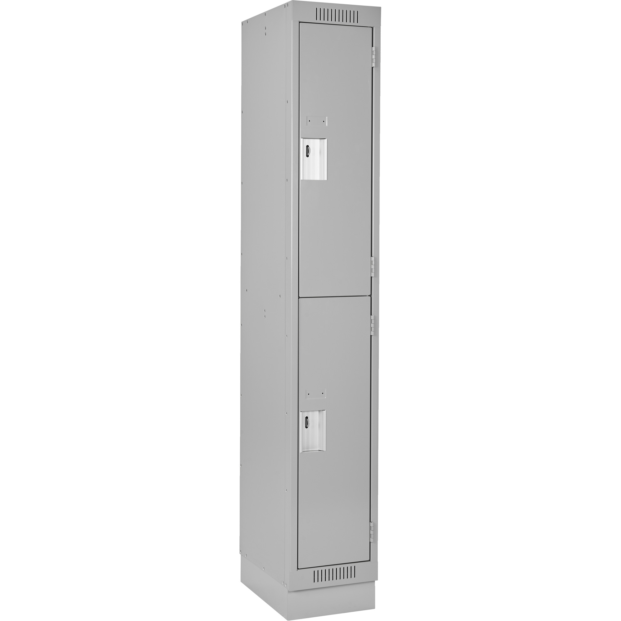 Casiers Clean LineMC, 2 niveaux, 15" x 18" x 76", Acier, Gris, Rivet (assemblé)