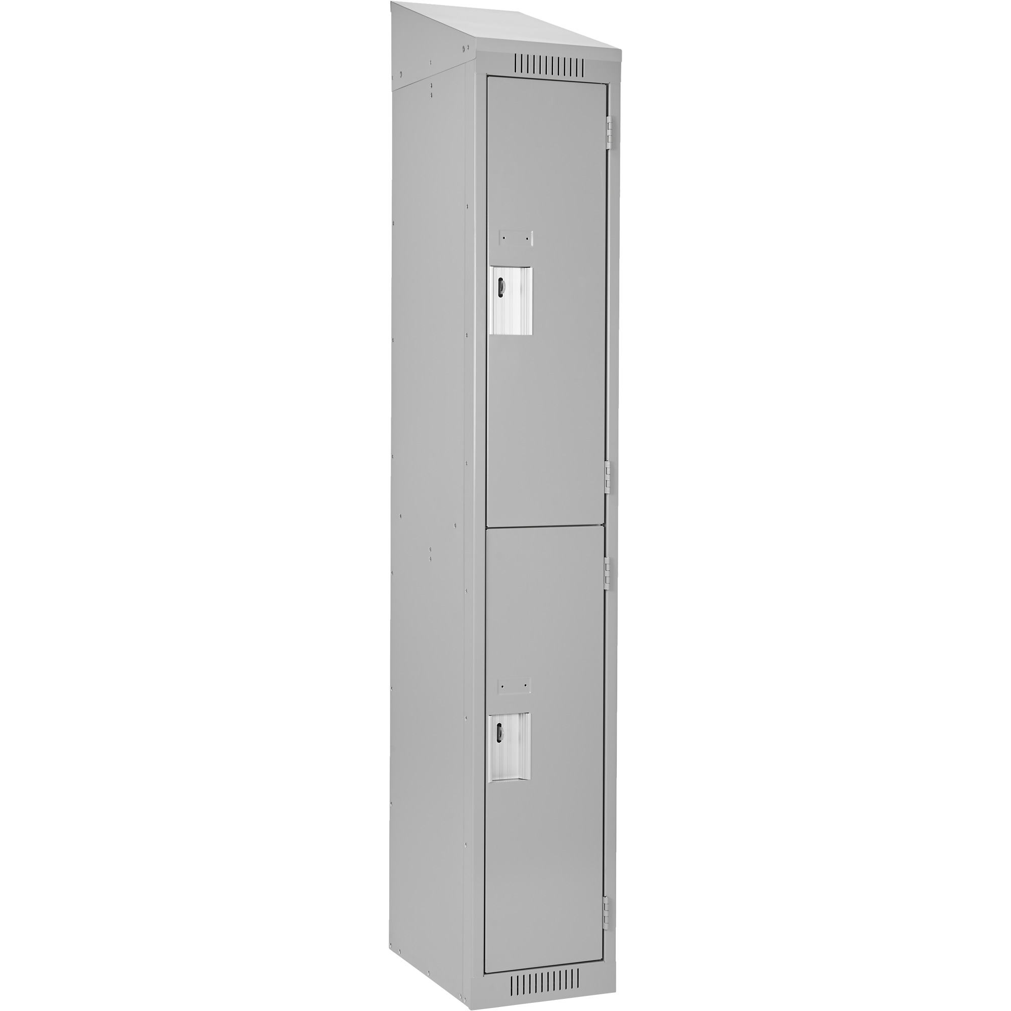 Casiers Clean LineMC, 2 niveaux, 12" x 15" x 78", Acier, Gris, Rivet (assemblé)