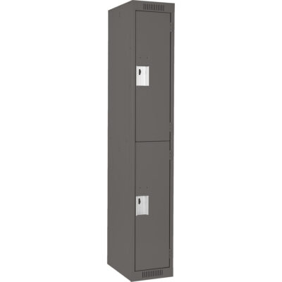 Casiers Clean LineMC, 2 niveaux, 12" x 15" x 72", Acier, Charbon, Rivet (assemblé)