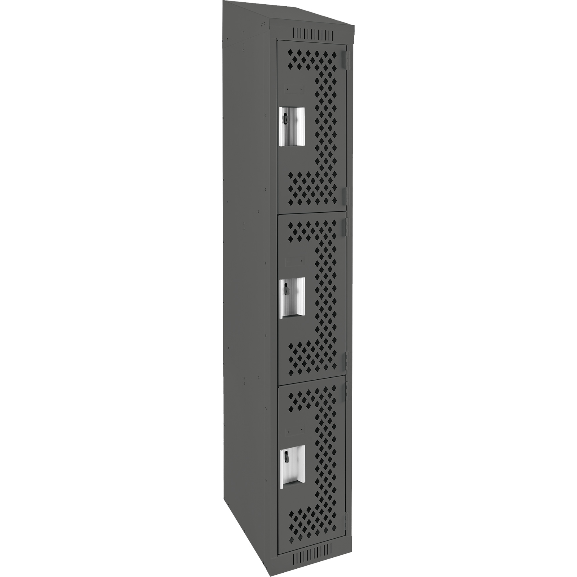 Casiers Clean LineMC, 3 niveaux, 12" x 12" x 78", Acier, Charbon, Rivet (assemblé), Perforé