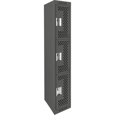 Casiers Clean LineMC, 3 niveaux, 12" x 15" x 72", Acier, Charbon, Rivet (assemblé), Perforé