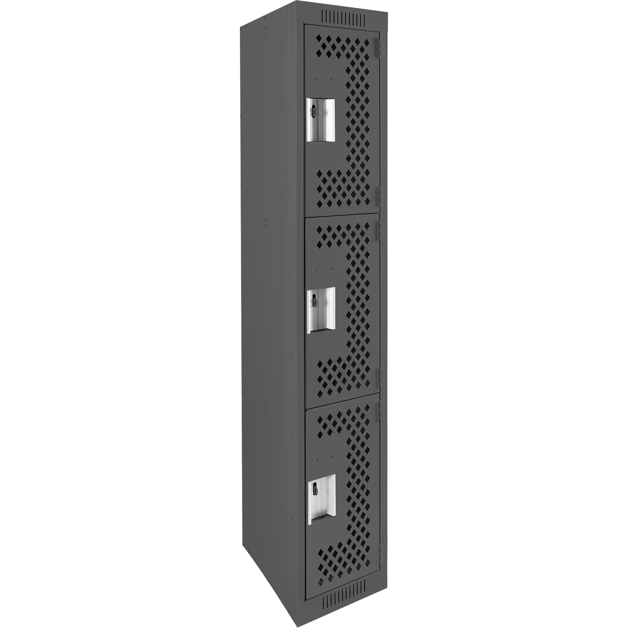 Casiers Clean LineMC, 3 niveaux, 12" x 15" x 72", Acier, Charbon, Rivet (assemblé), Perforé