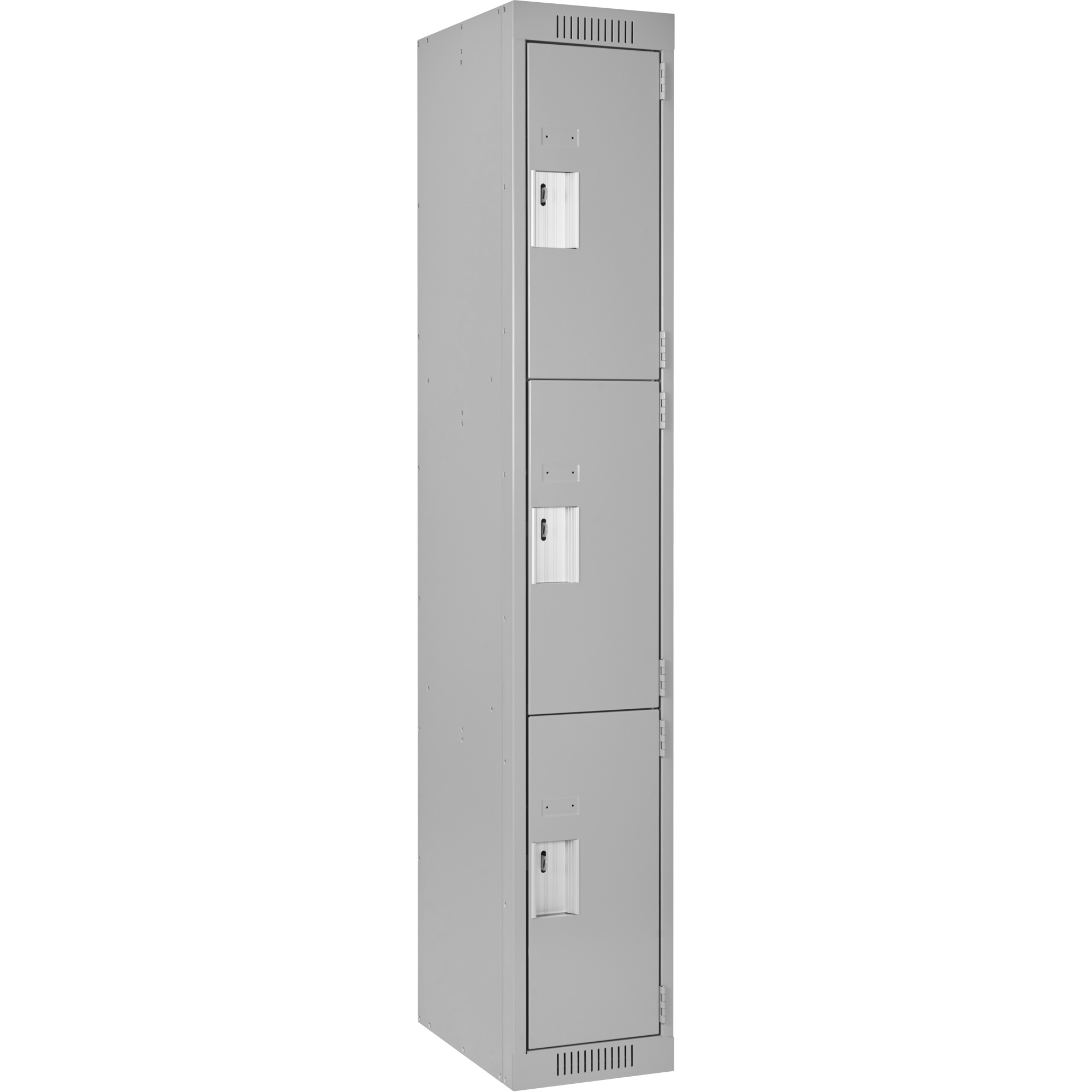 Casiers Clean LineMC, 3 niveaux, 12" x 15" x 72", Acier, Gris, Rivet (assemblé)