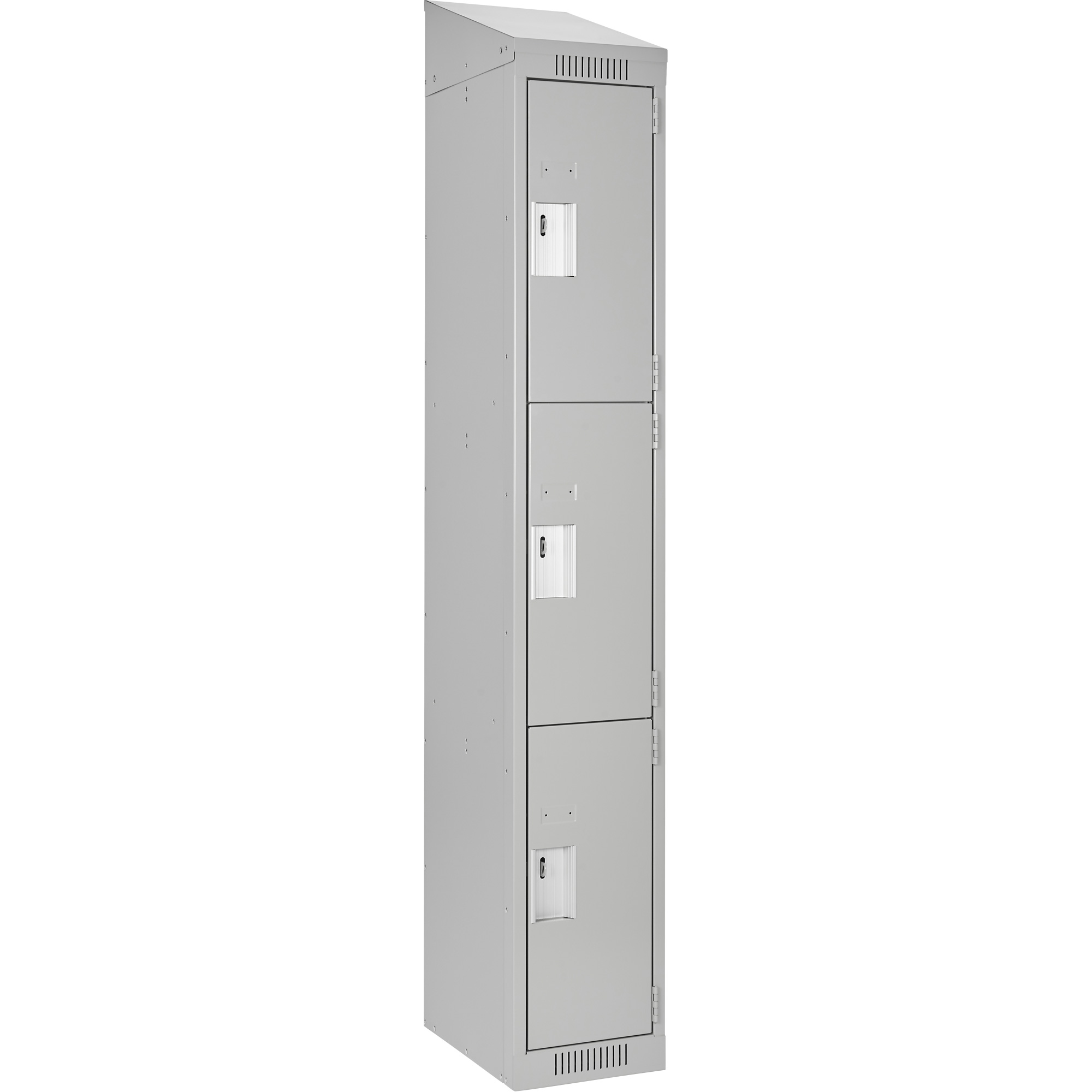 Casiers Clean LineMC, 3 niveaux, 12" x 15" x 78", Acier, Gris, Rivet (assemblé)