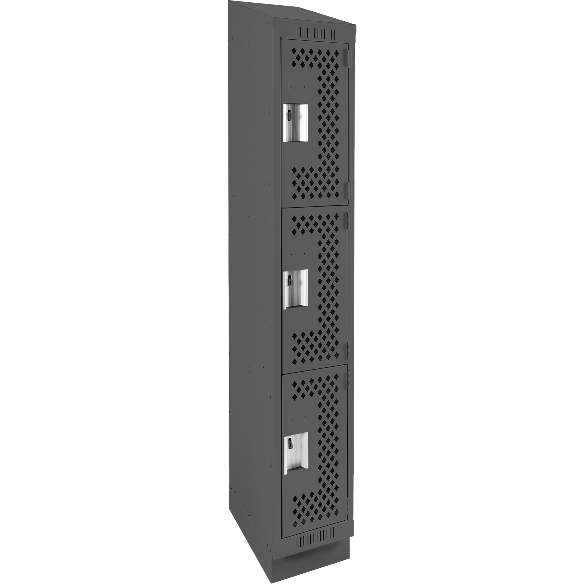 Casiers Clean LineMC, 3 niveaux, 12" x 12" x 82", Acier, Charbon, Rivet (assemblé), Perforé