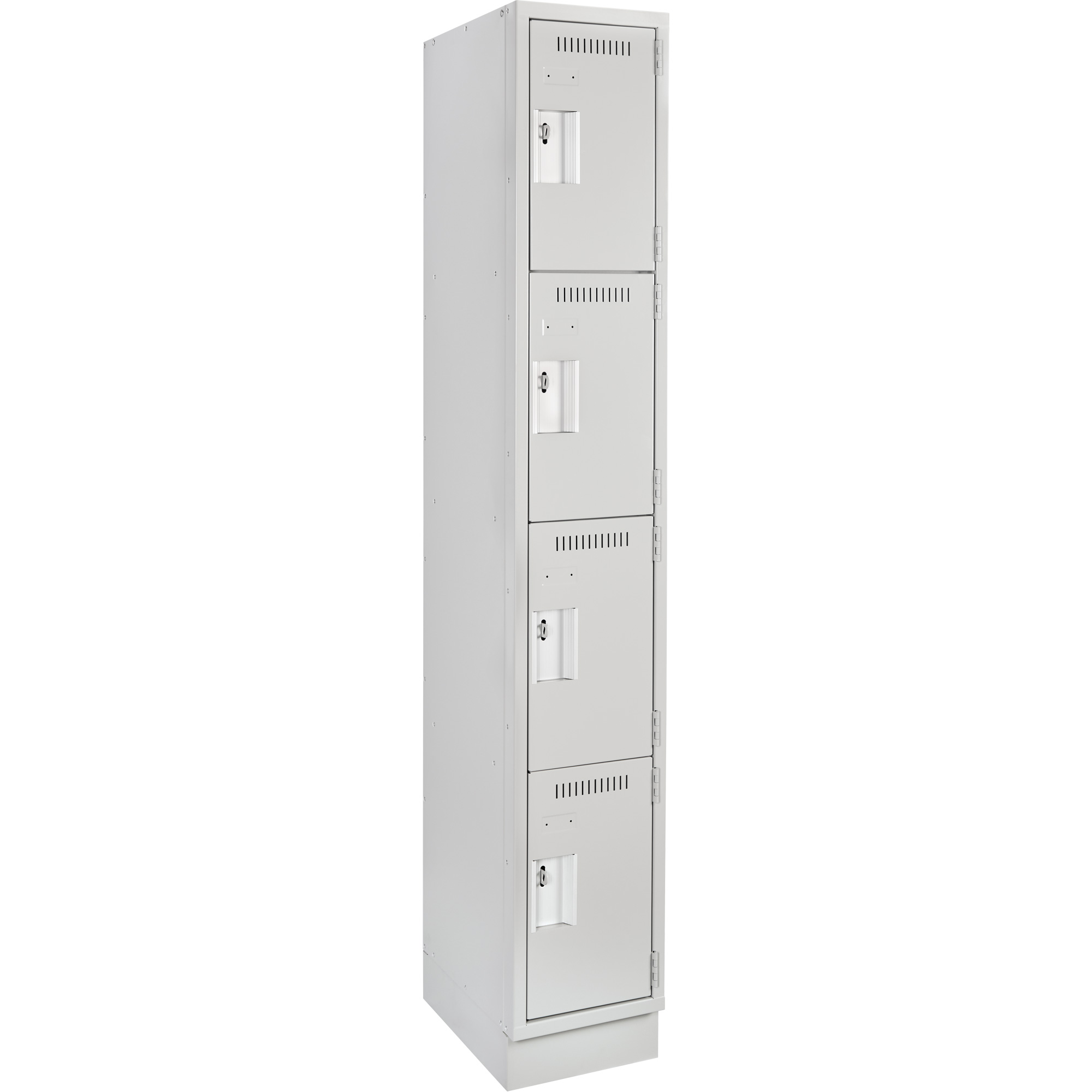 Casiers Clean LineMC, 4 niveaux, 12" x 15" x 76", Acier, Gris, Rivet (assemblé)