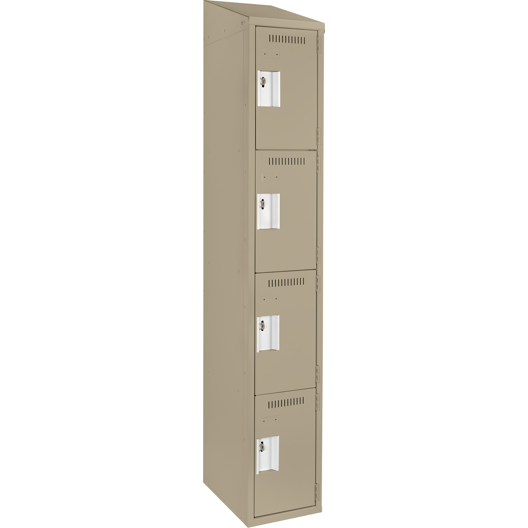 Casiers Clean LineMC, 4 niveaux, 12" x 15" x 78", Acier, Beige, Rivet (assemblé)