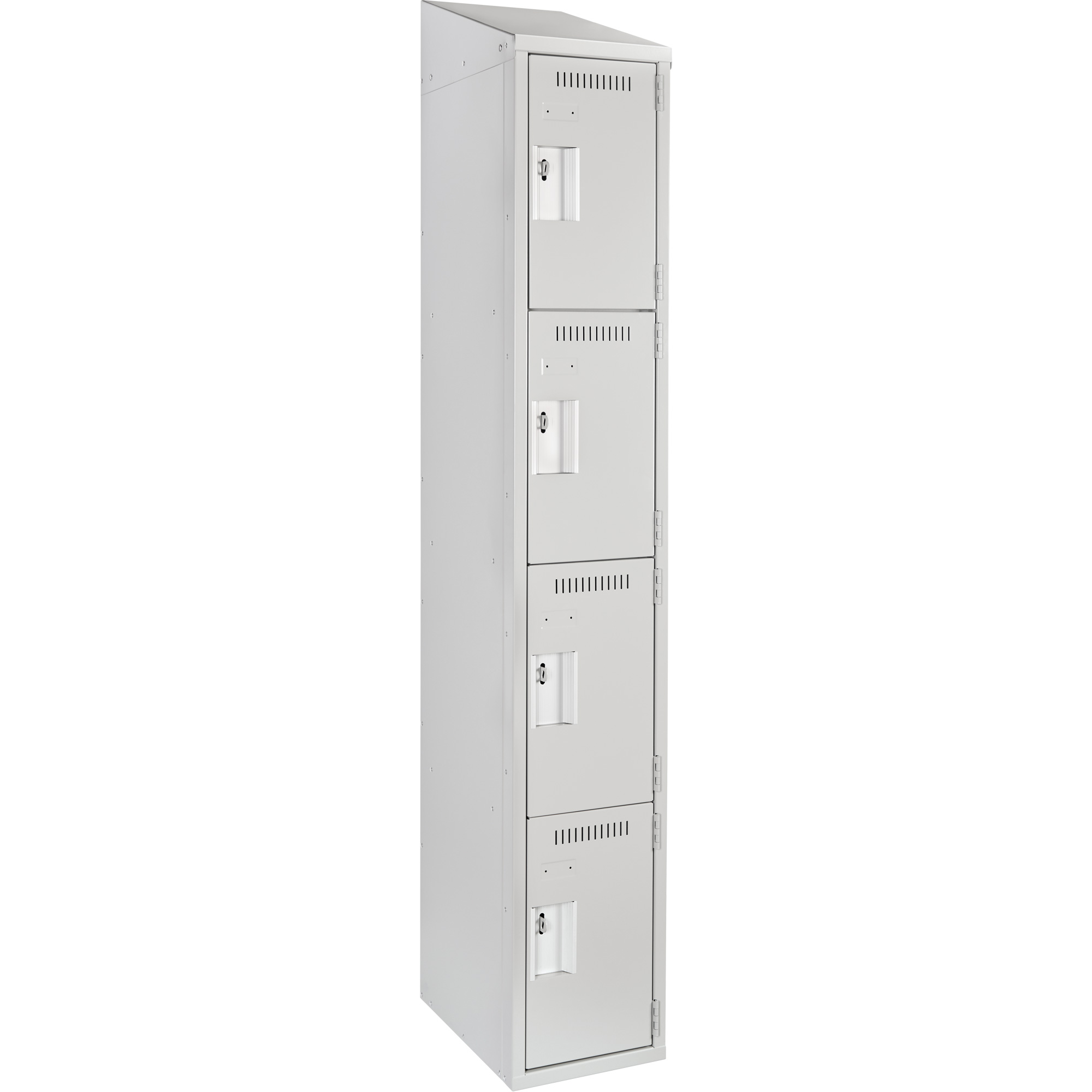 Casiers Clean LineMC, 4 niveaux, 12" x 18" x 78", Acier, Gris, Rivet (assemblé)