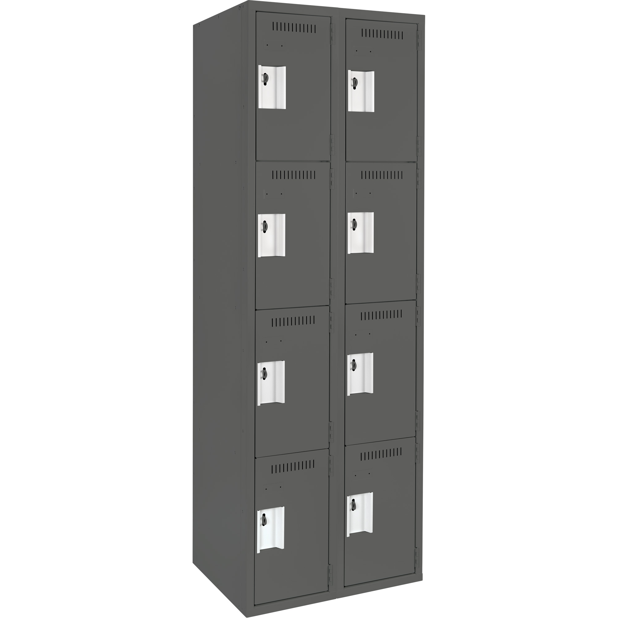 Casiers Clean LineMC, 4 niveaux, Bloc de 2, 24" x 12" x 72", Acier, Charbon, Rivet (assemblé)