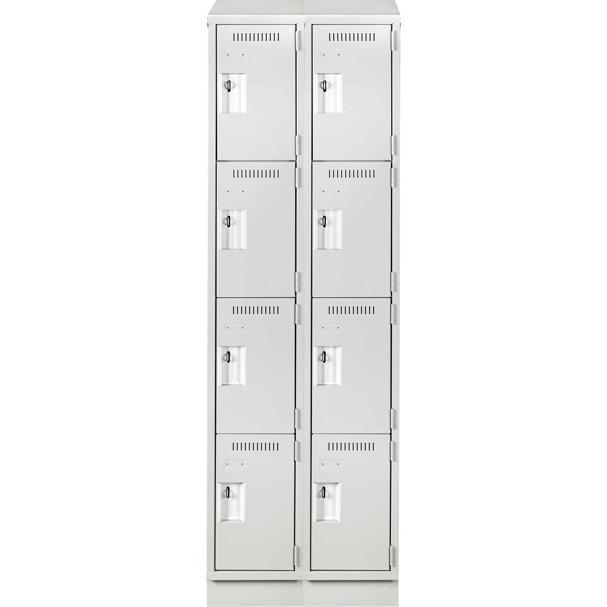 Casiers Clean LineMC, 4 niveaux, Bloc de 2, 24" x 12" x 82", Acier, Gris, Rivet (assemblé) – Image 2