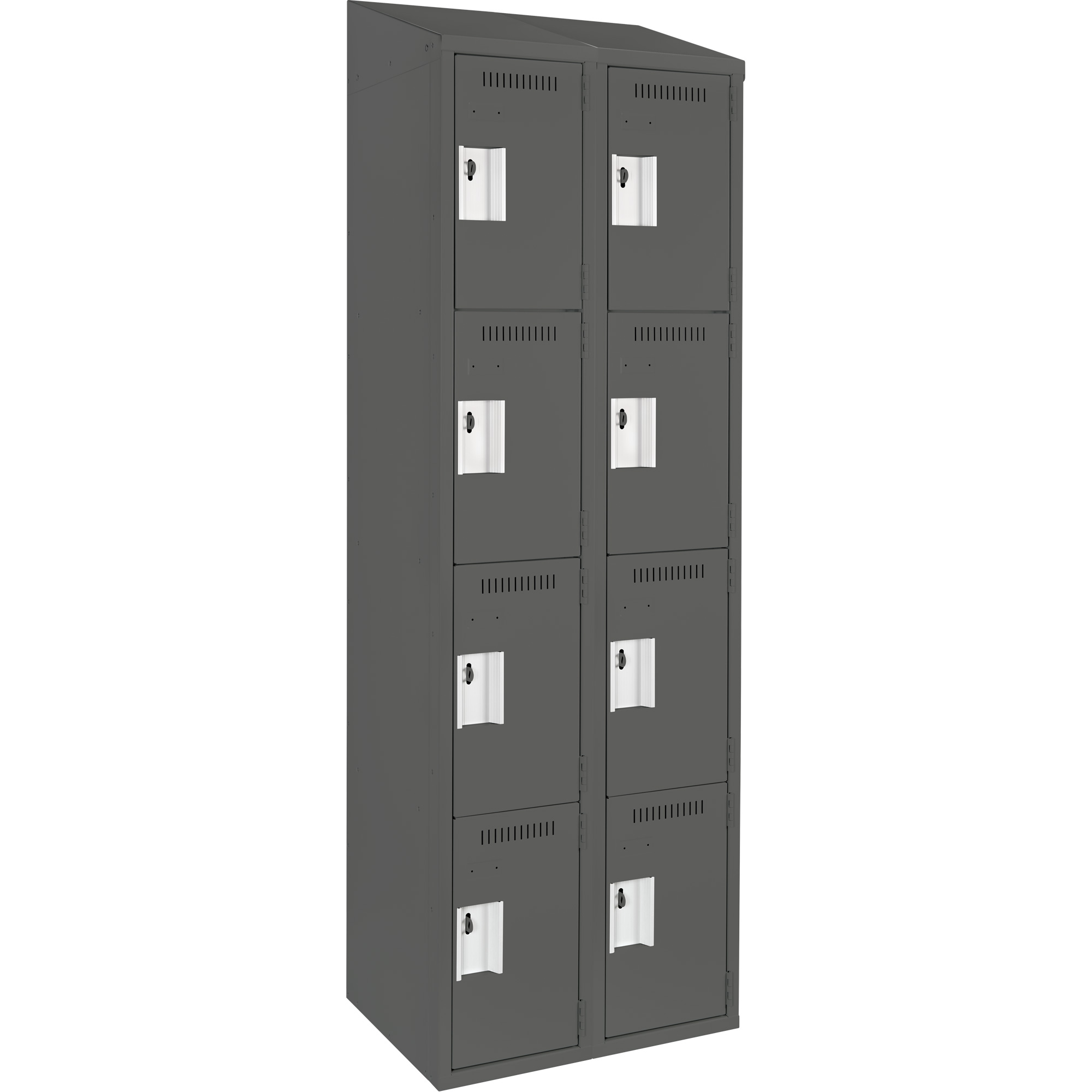 Casiers Clean LineMC, 4 niveaux, Bloc de 2, 24" x 15" x 78", Acier, Charbon, Rivet (assemblé)