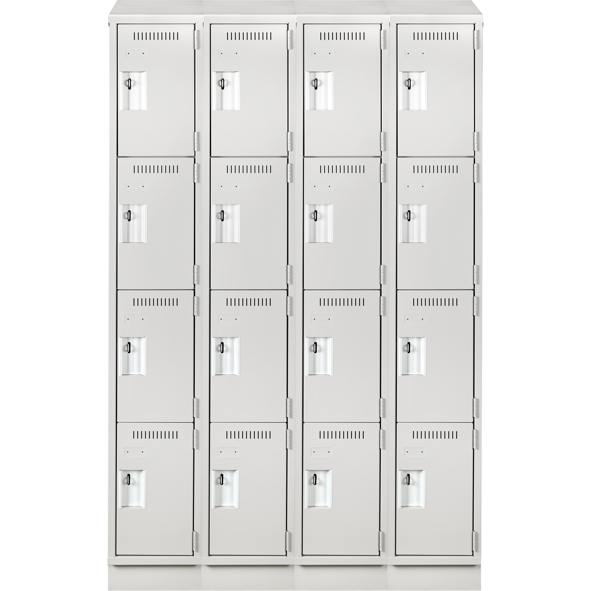 Casiers Clean LineMC, 4 niveaux, Bloc de 4, 48" x 18" x 82", Acier, Gris, Rivet (assemblé) – Image 2