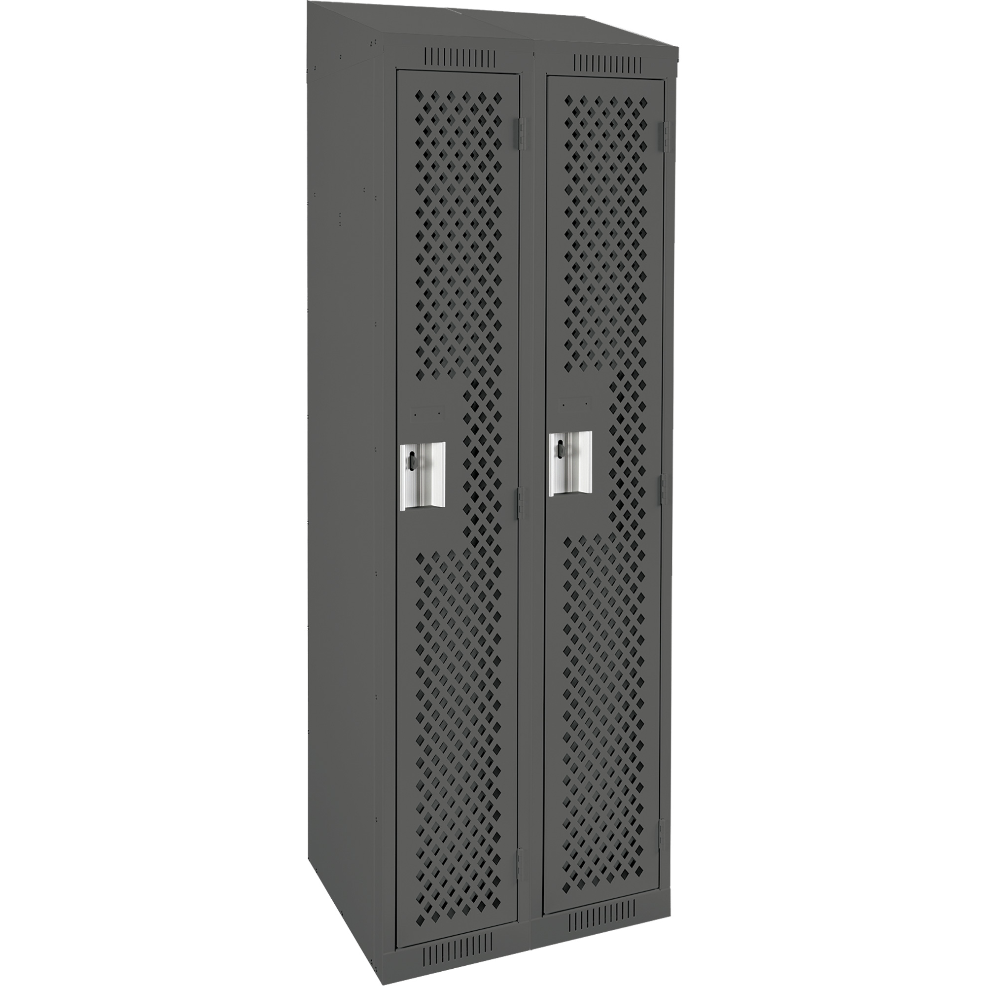 Casiers Clean LineMC, Bloc de 2, 24" x 12" x 78", Acier, Charbon, Rivet (assemblé), Perforé