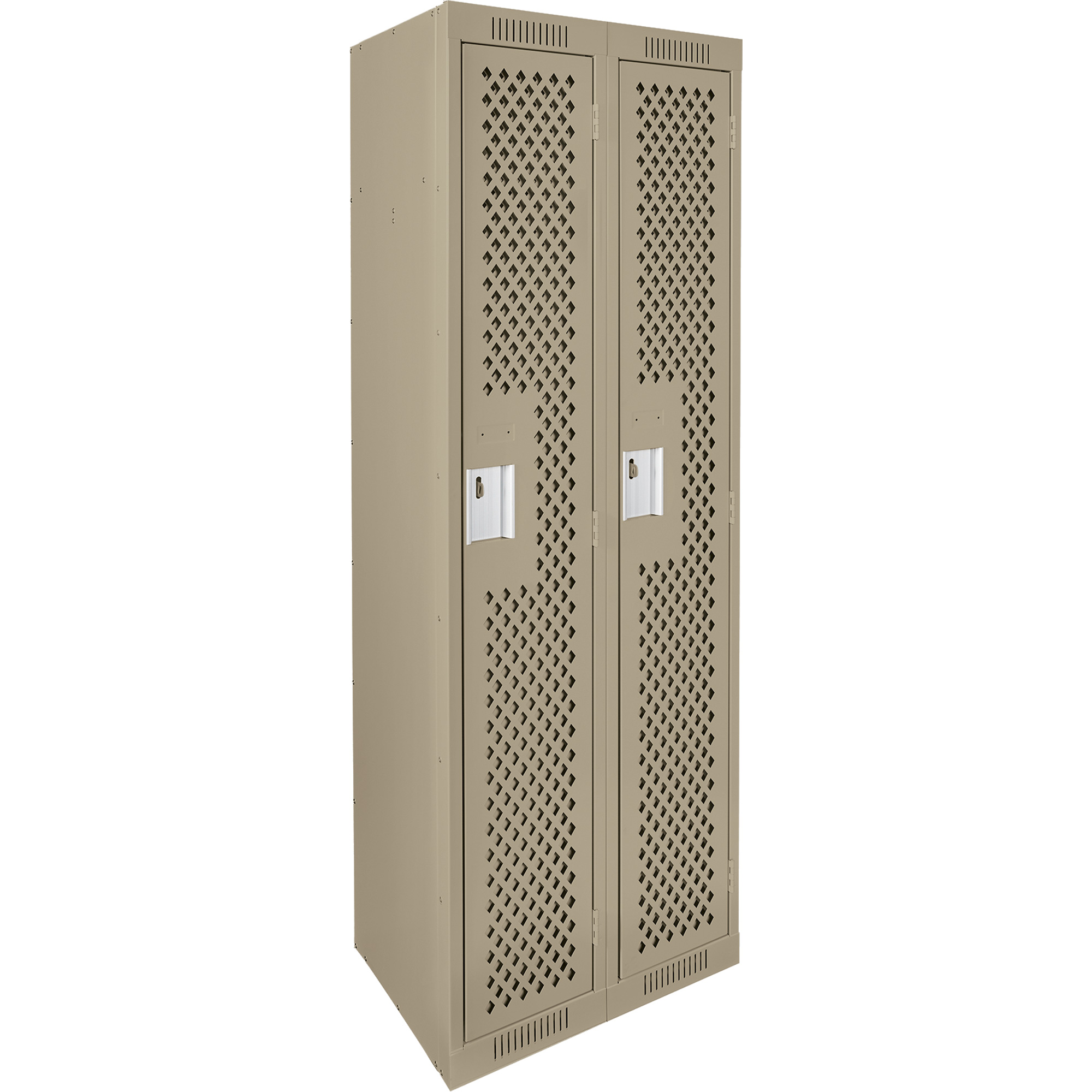 Casiers Clean LineMC, Bloc de 2, 24" x 15" x 72", Acier, Beige, Rivet (assemblé), Perforé