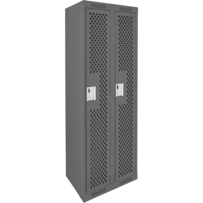 Casiers Clean LineMC, Bloc de 2, 24" x 15" x 72", Acier, Charbon, Rivet (assemblé), Perforé