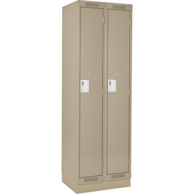 Casiers Clean LineMC, Bloc de 2, 24" x 15" x 76", Acier, Beige, Rivet (assemblé)