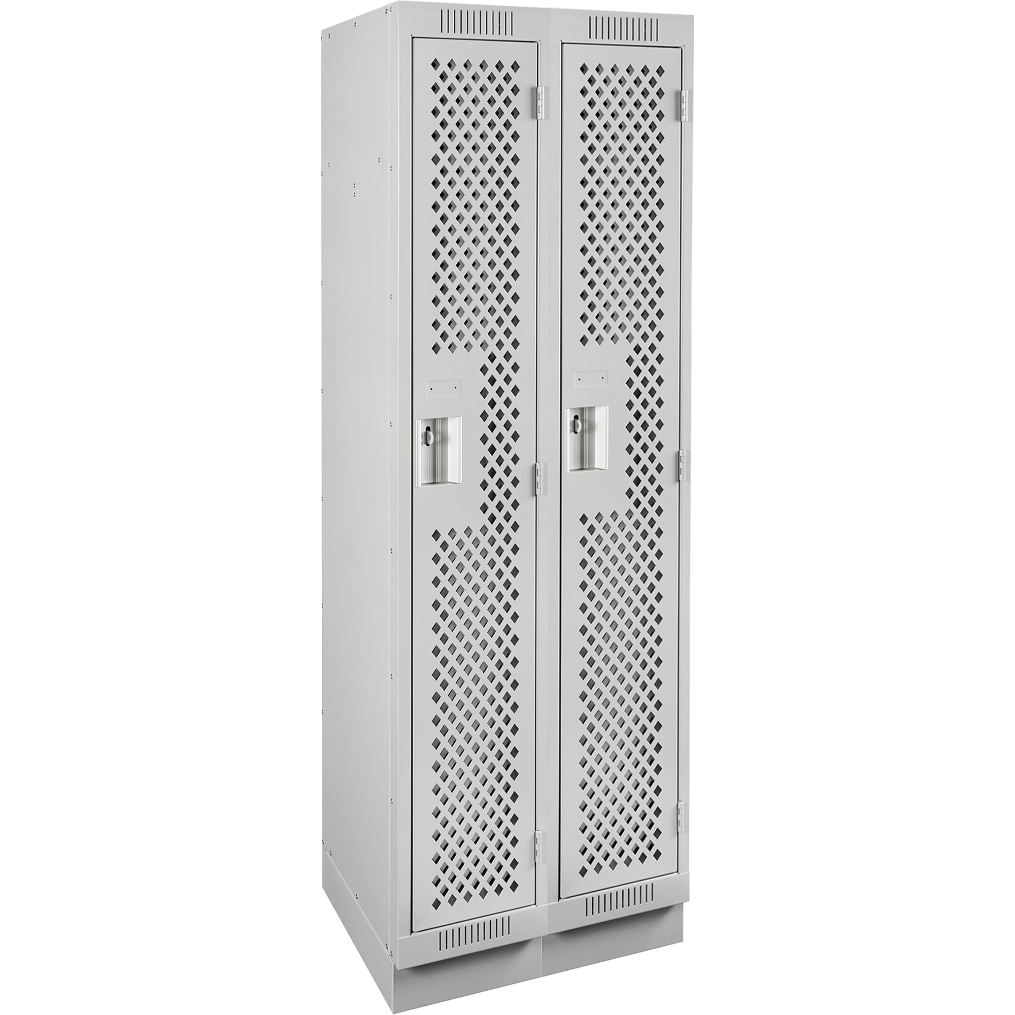 Casiers Clean LineMC, Bloc de 2, 24" x 15" x 76", Acier, Gris, Rivet (assemblé), Perforé