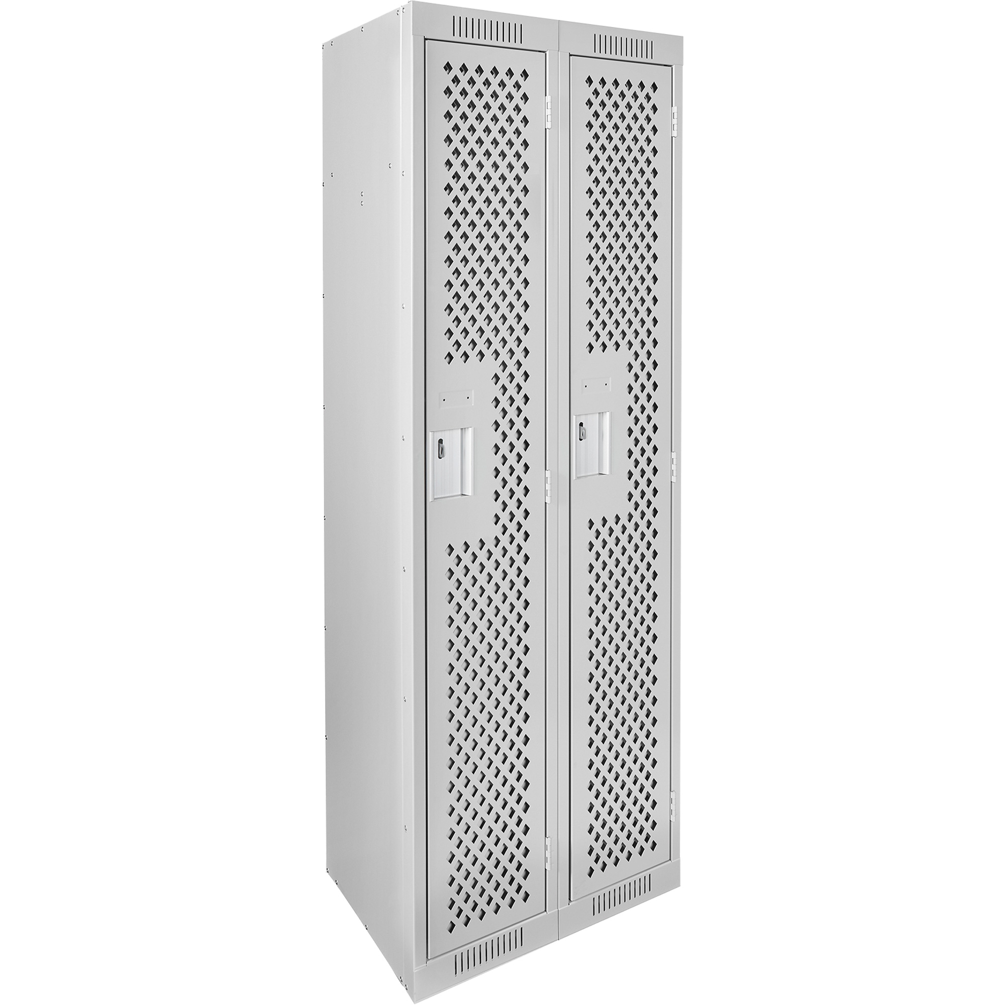 Casiers Clean LineMC, Bloc de 2, 24" x 18" x 72", Acier, Gris, Rivet (assemblé), Perforé