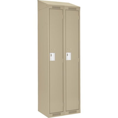 Casiers Clean LineMC, Bloc de 2, 36" x 18" x 78", Acier, Beige, Rivet (assemblé)