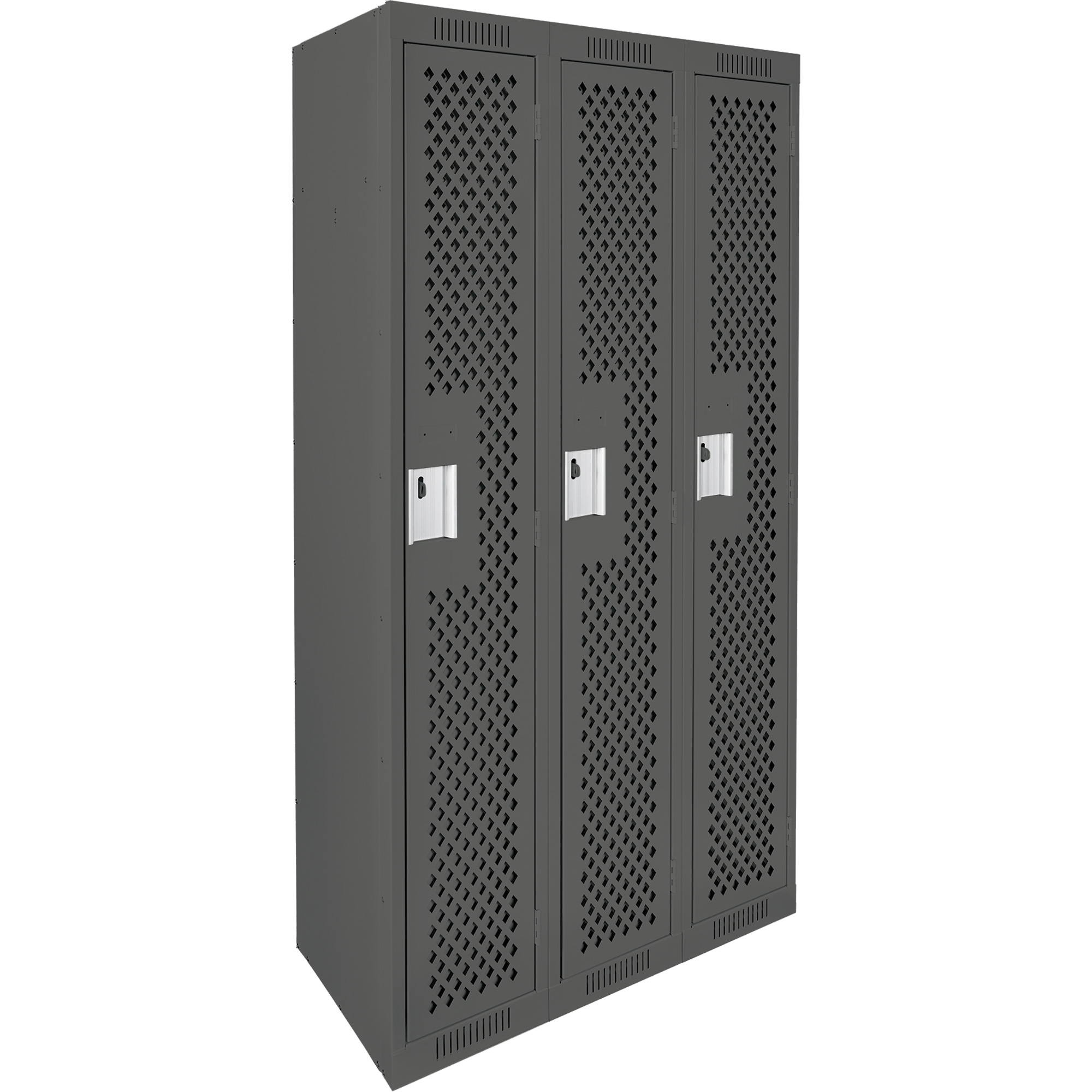 Casiers Clean LineMC, Bloc de 3, 36" x 15" x 72", Acier, Charbon, Rivet (assemblé), Perforé
