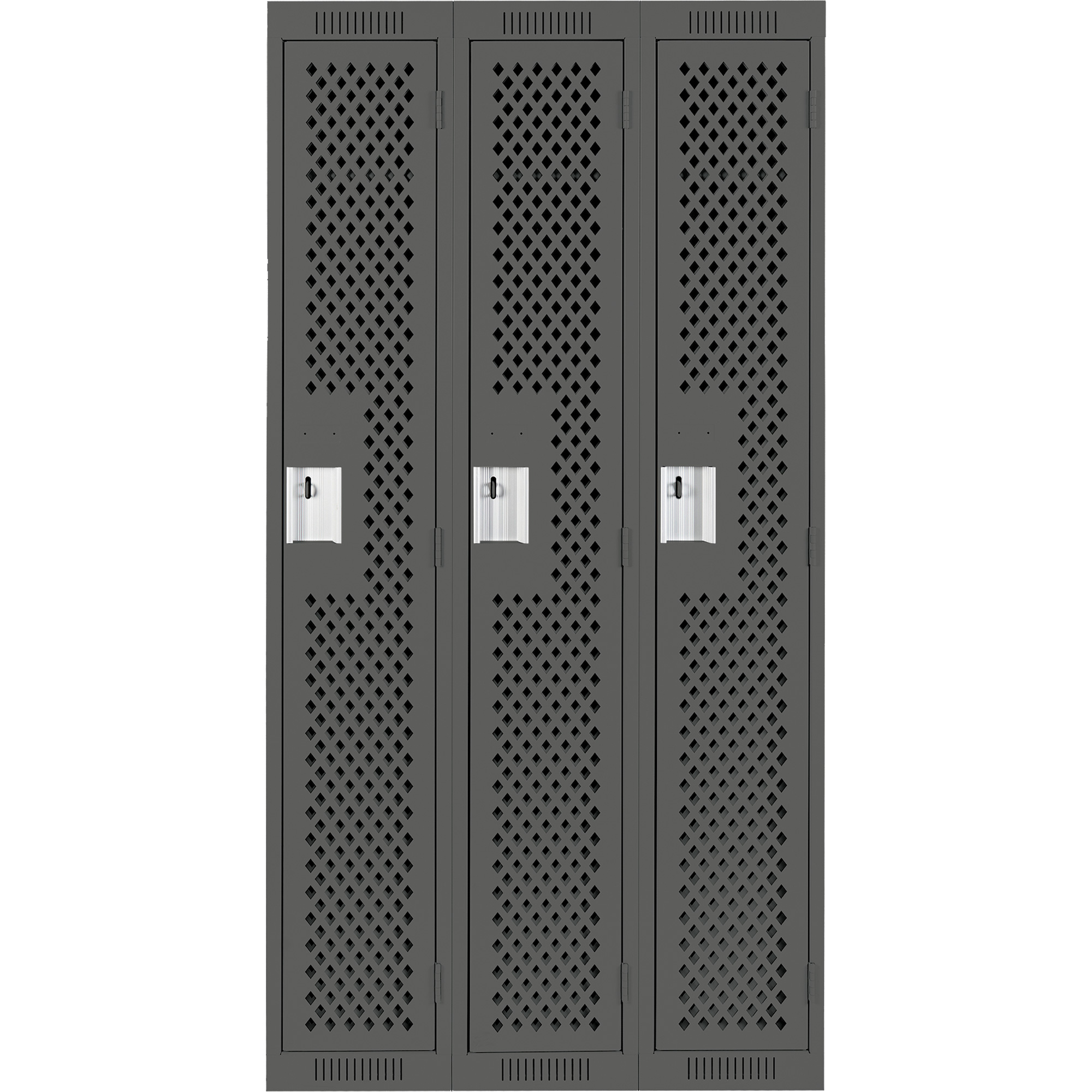 Casiers Clean LineMC, Bloc de 3, 36" x 15" x 72", Acier, Charbon, Rivet (assemblé), Perforé – Image 2
