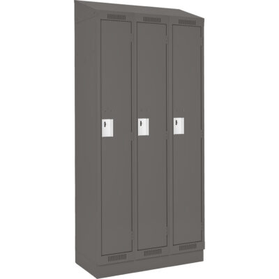 Casiers Clean LineMC, Bloc de 3, 36" x 15" x 82", Acier, Charbon, Rivet (assemblé)
