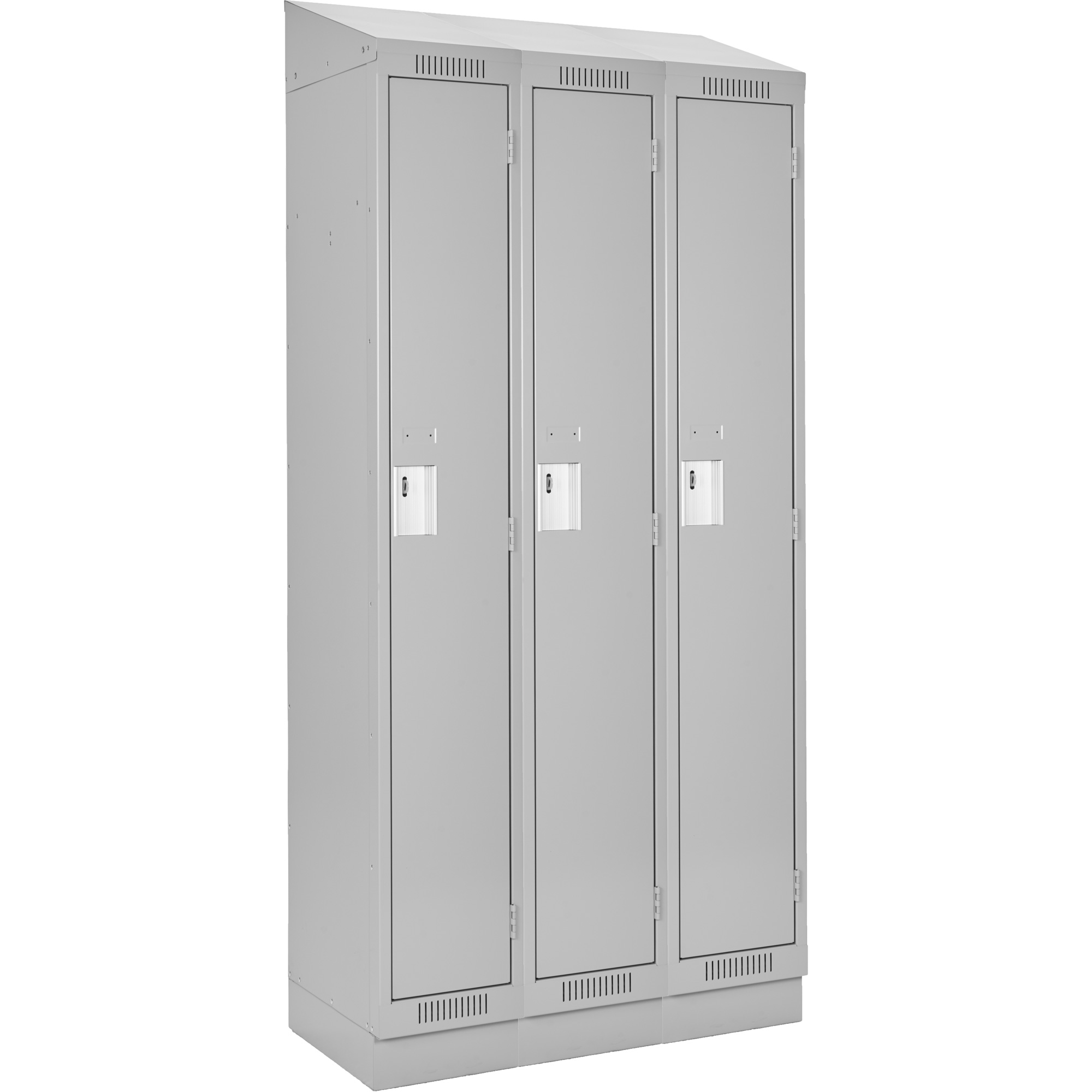 Casiers Clean LineMC, Bloc de 3, 45" x 15" x 82", Acier, Gris, Rivet (assemblé)