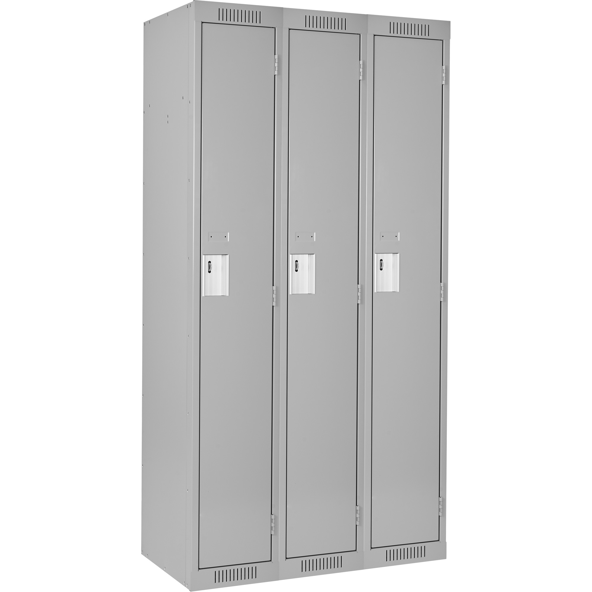 Casiers Clean LineMC, Bloc de 3, 45" x 18" x 72", Acier, Gris, Rivet (assemblé)