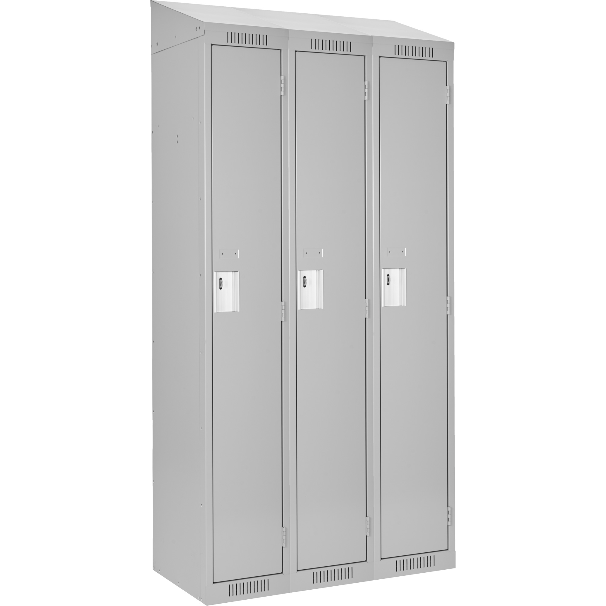 Casiers Clean LineMC, Bloc de 3, 45" x 18" x 78", Acier, Gris, Rivet (assemblé)