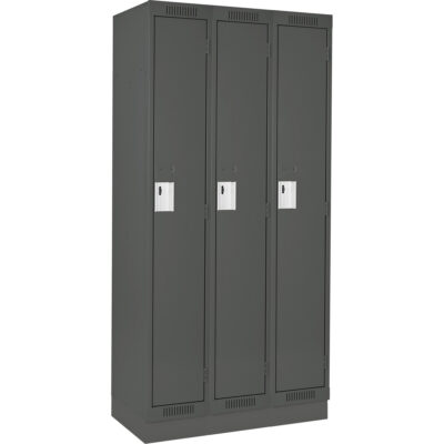 Casiers Clean LineMC, Bloc de 3, 36" x 18" x 76", Acier, Charbon, Rivet (assemblé)