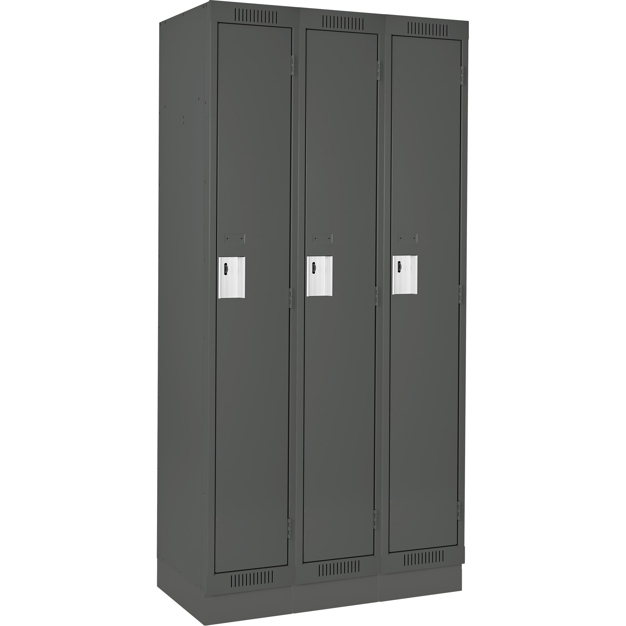 Casiers Clean LineMC, Bloc de 3, 54" x 18" x 76", Acier, Charbon, Rivet (assemblé)