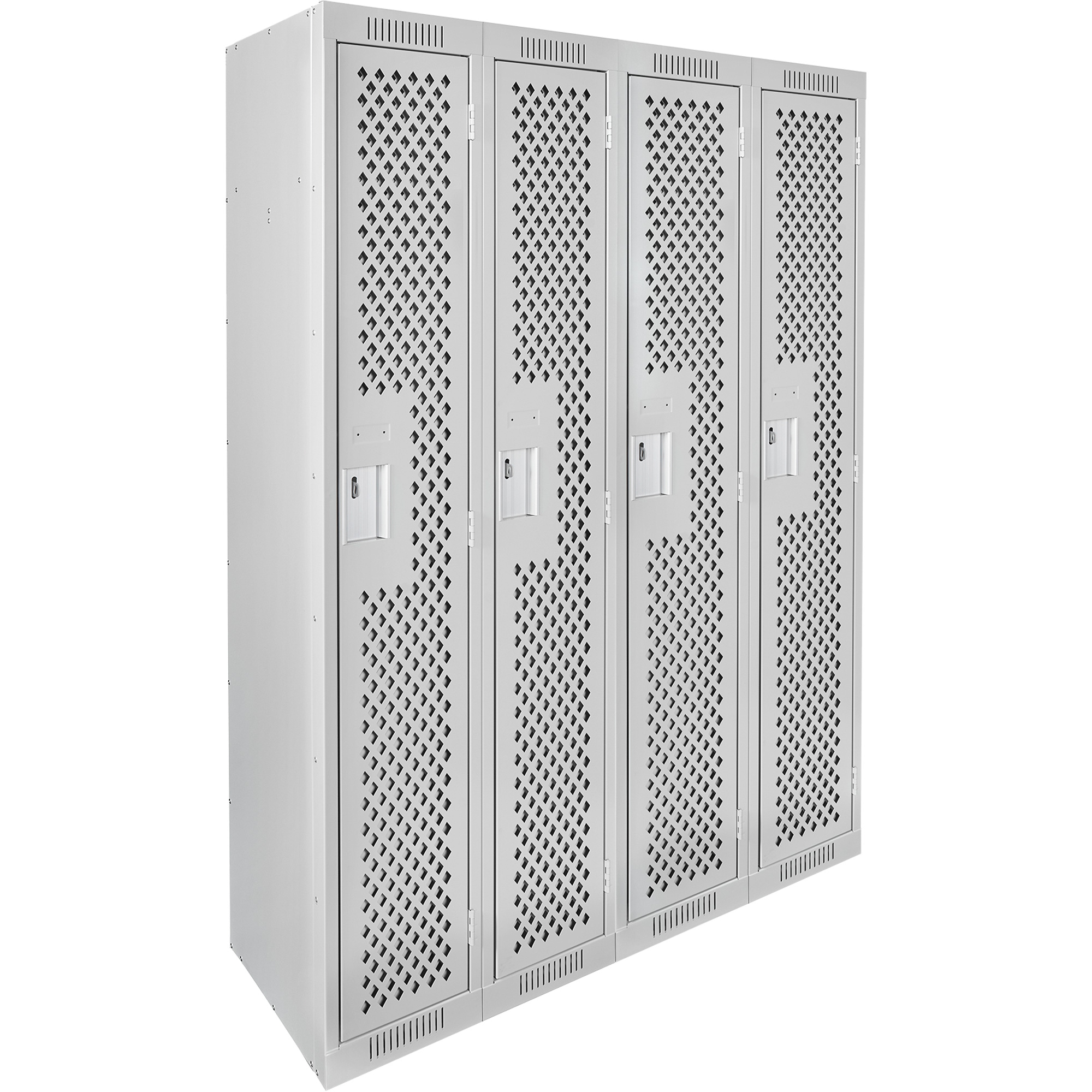 Casiers Clean LineMC, Bloc de 4, 48" x 12" x 72", Acier, Gris, Rivet (assemblé), Perforé