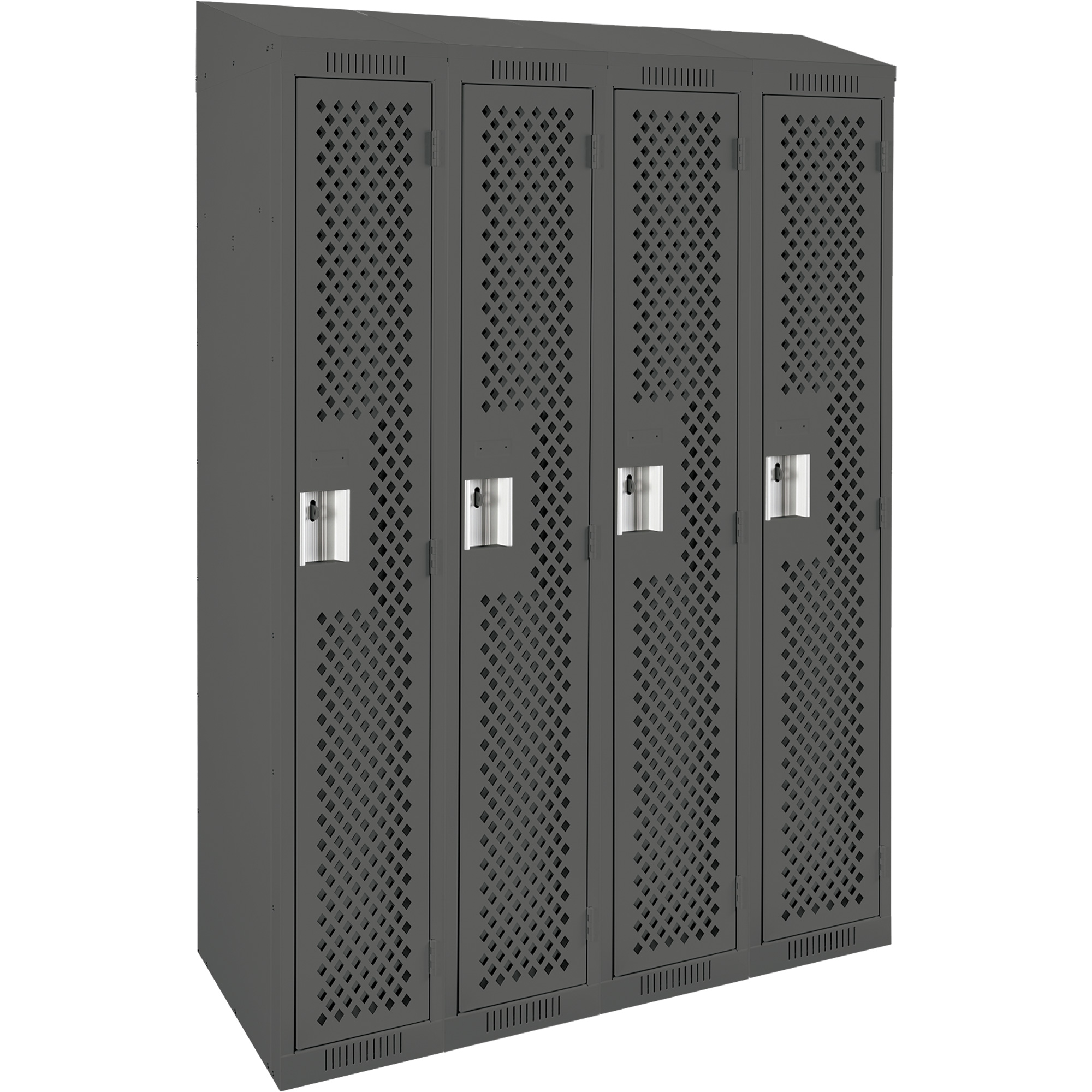 Casiers Clean LineMC, Bloc de 4, 48" x 15" x 78", Acier, Charbon, Rivet (assemblé), Perforé