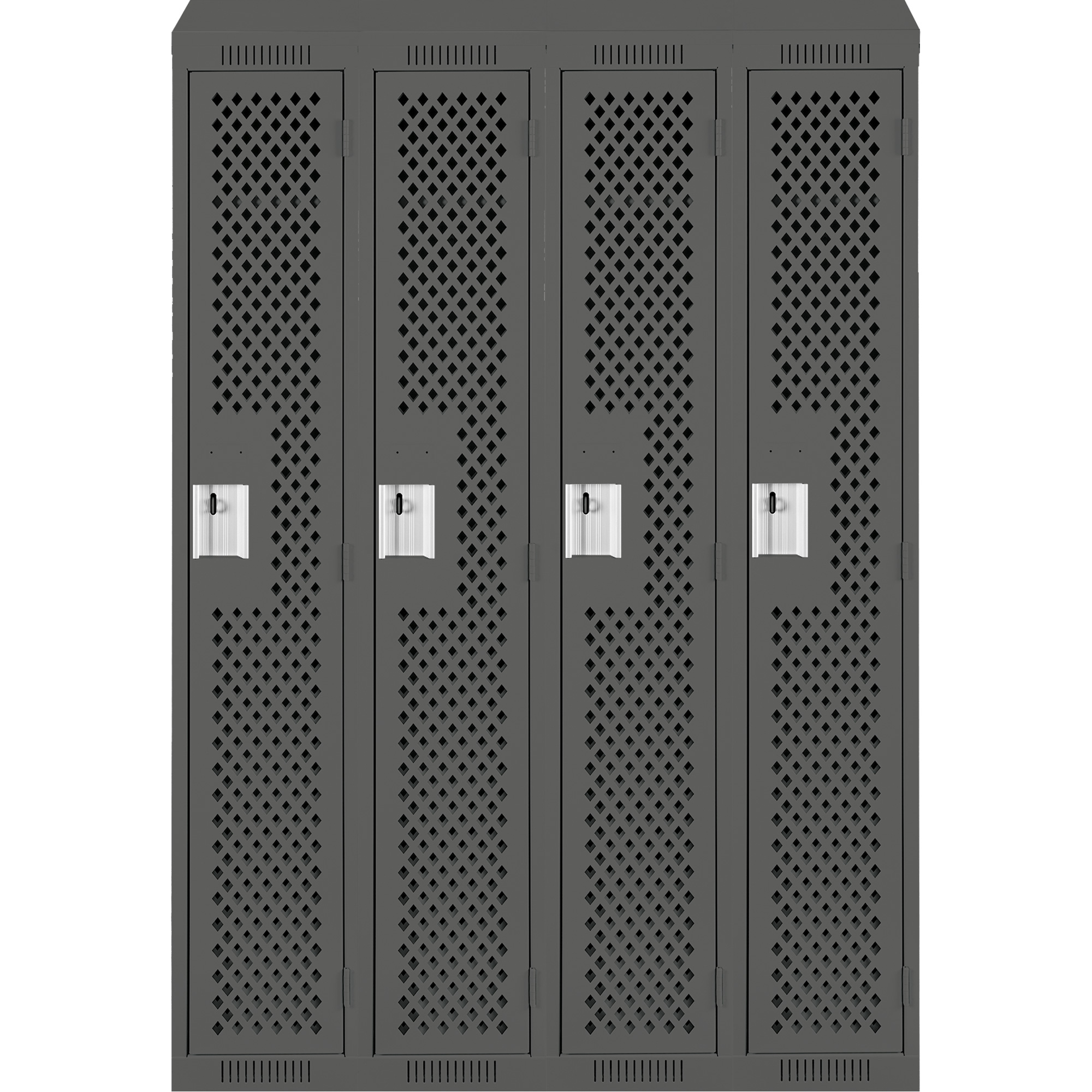 Casiers Clean LineMC, Bloc de 4, 48" x 15" x 78", Acier, Charbon, Rivet (assemblé), Perforé – Image 2