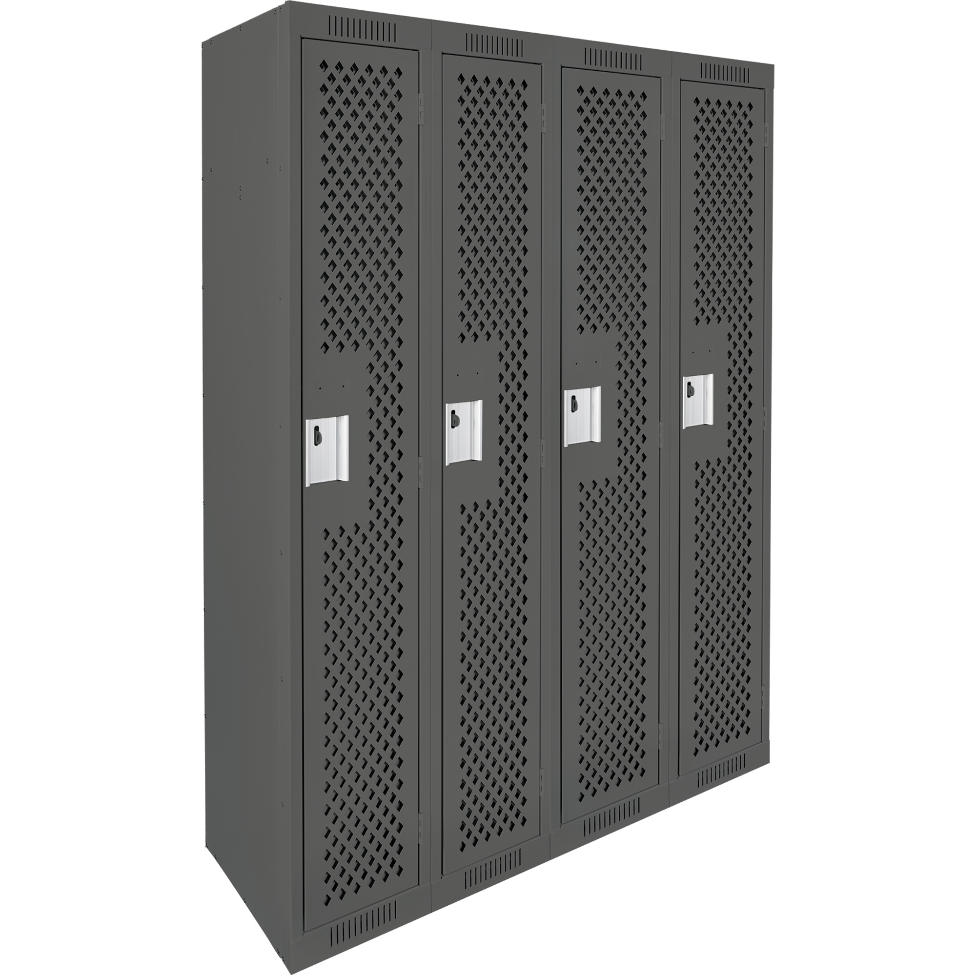 Casiers Clean LineMC, Bloc de 4, 48" x 12" x 72", Acier, Charbon, Rivet (assemblé), Perforé