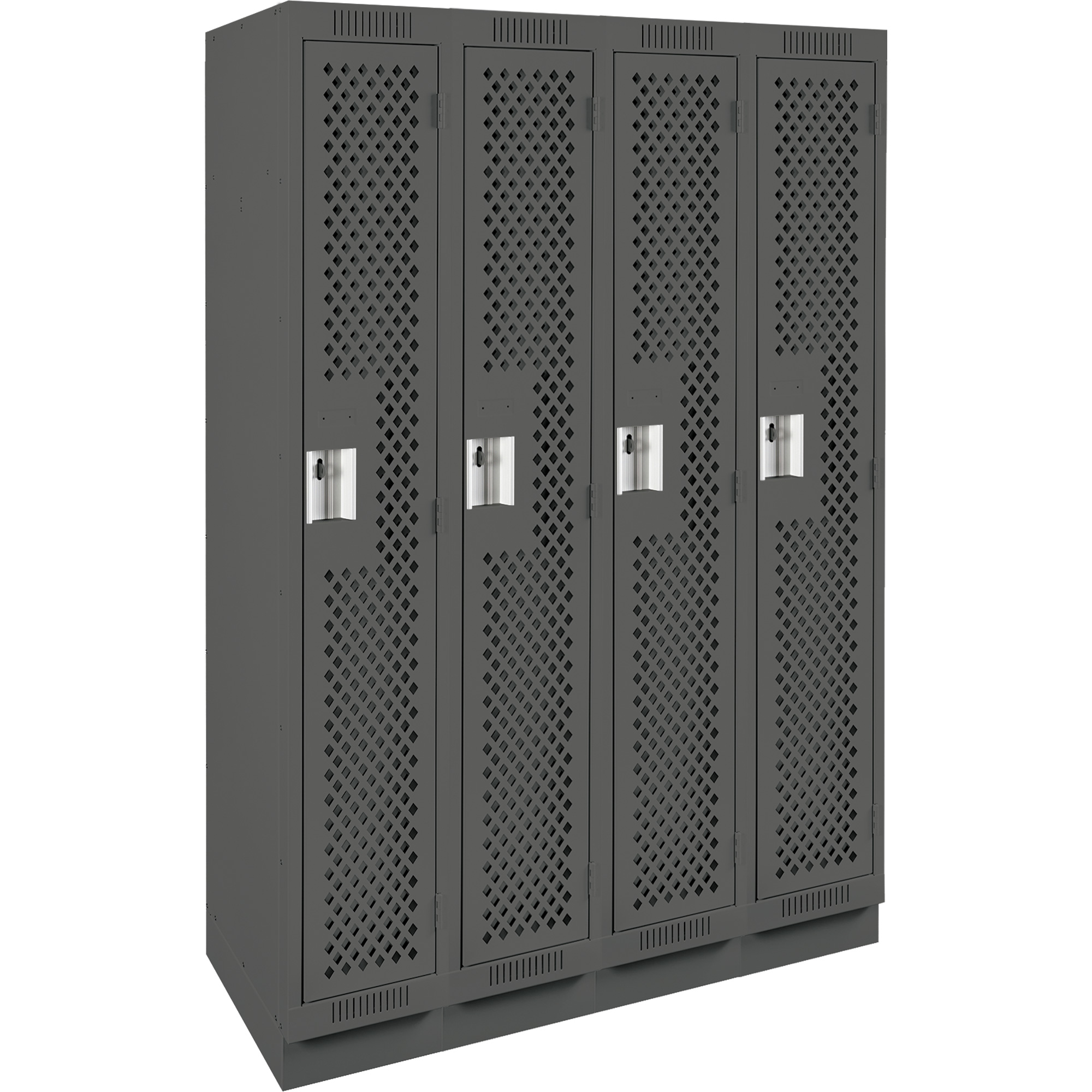 Casiers Clean LineMC, Bloc de 4, 48" x 18" x 76", Acier, Charbon, Rivet (assemblé), Perforé