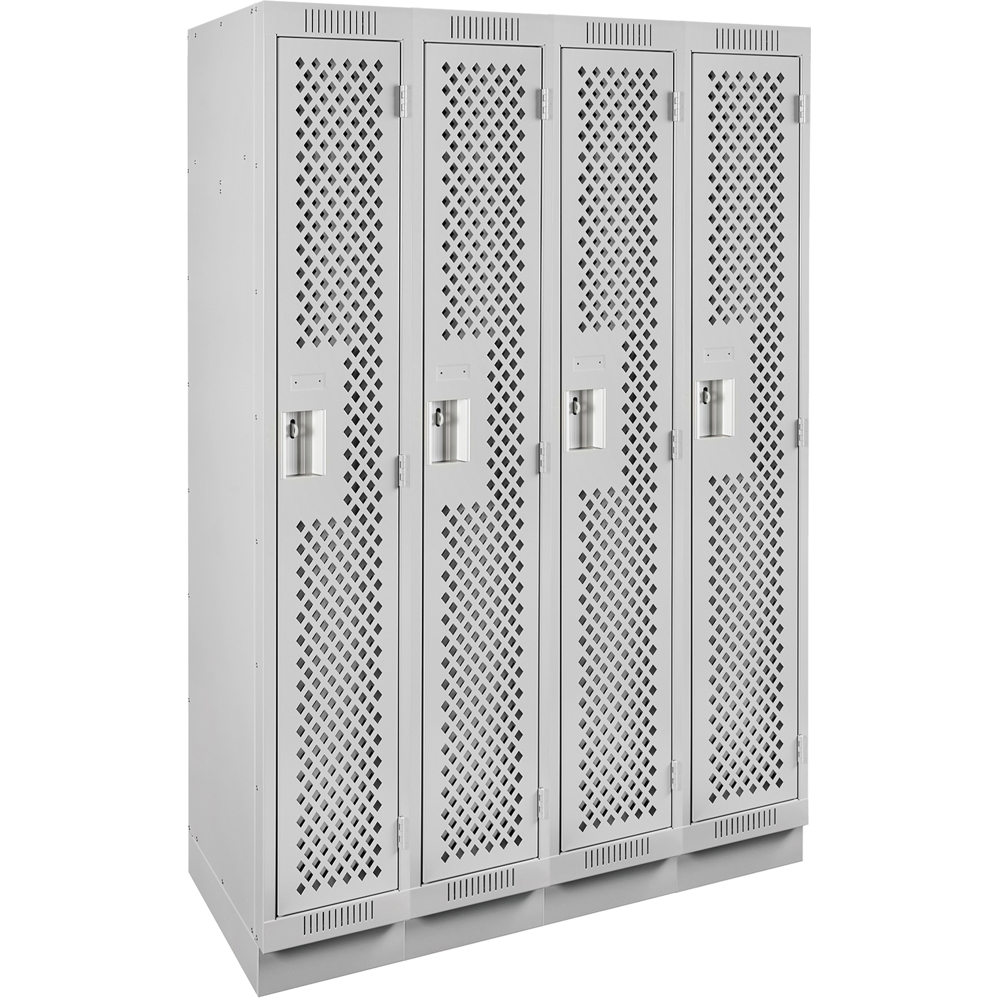 Casiers Clean LineMC, Bloc de 4, 48" x 18" x 76", Acier, Gris, Rivet (assemblé), Perforé