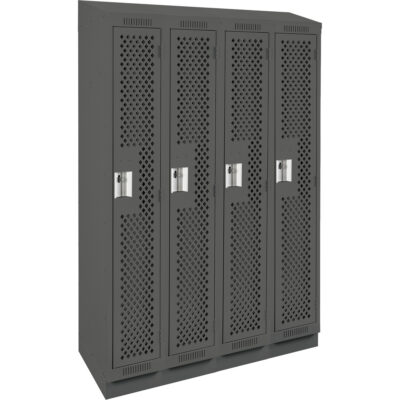 Casiers Clean LineMC, Bloc de 4, 48" x 15" x 82", Acier, Charbon, Rivet (assemblé), Perforé