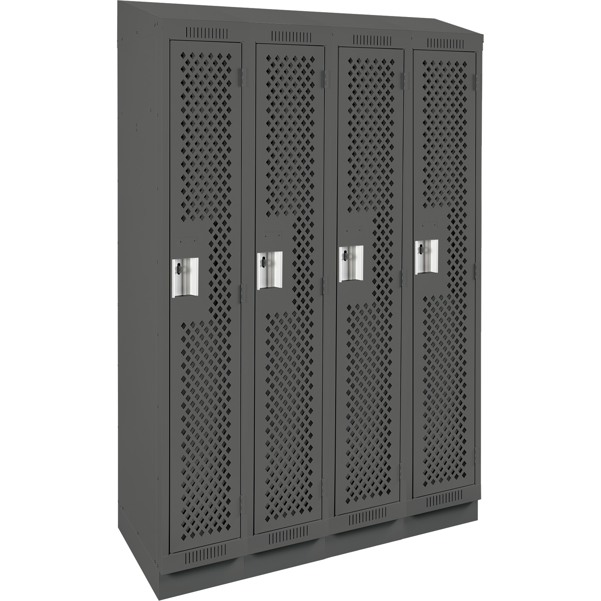 Casiers Clean LineMC, Bloc de 4, 48" x 18" x 82", Acier, Charbon, Rivet (assemblé), Perforé
