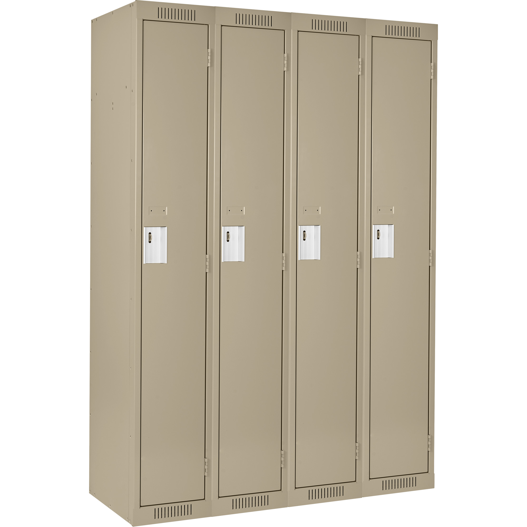 Casiers Clean LineMC, Bloc de 4, 60" x 18" x 72", Acier, Beige, Rivet (assemblé)