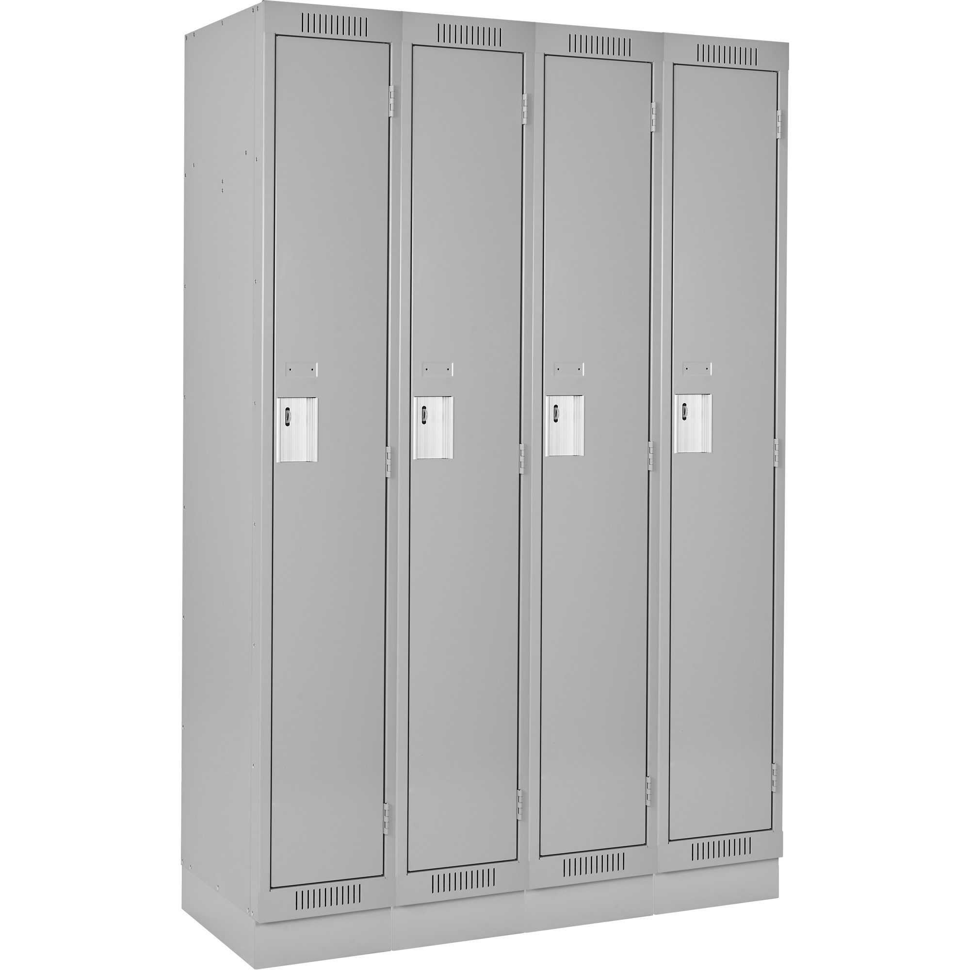 Casiers Clean LineMC, Bloc de 4, 48" x 18" x 76", Acier, Gris, Rivet (assemblé)
