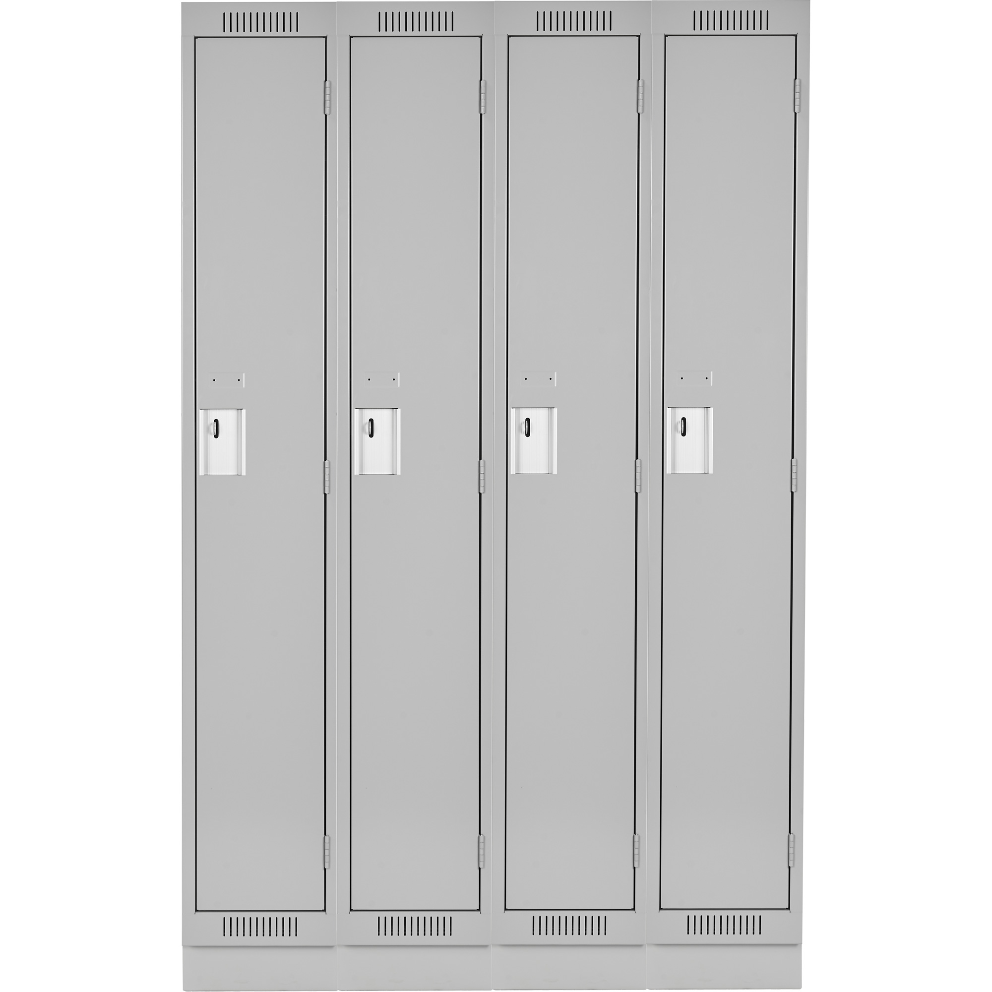 Casiers Clean LineMC, Bloc de 4, 48" x 18" x 76", Acier, Gris, Rivet (assemblé) – Image 2