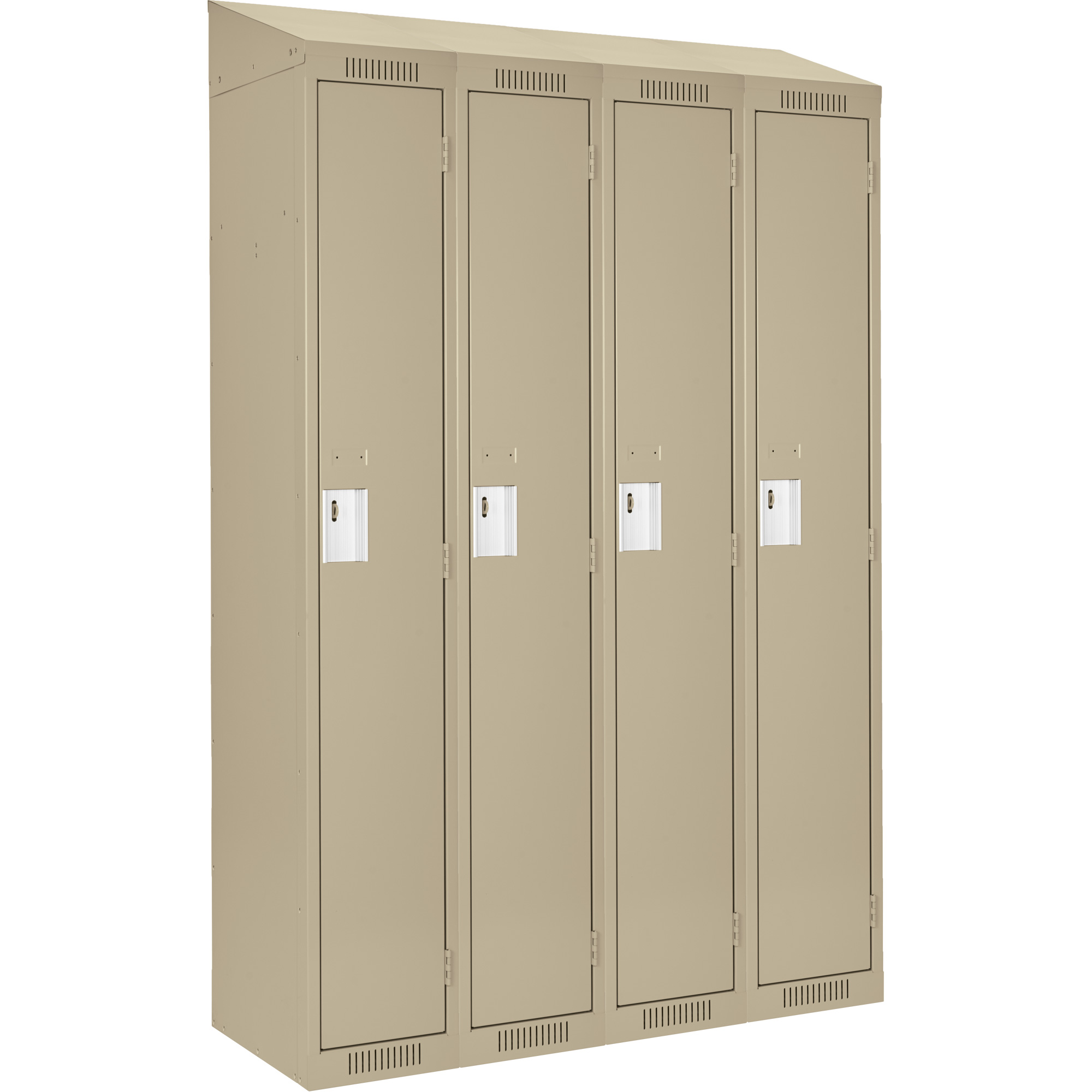 Casiers Clean LineMC, Bloc de 4, 48" x 18" x 78", Acier, Beige, Rivet (assemblé)