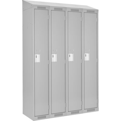 Casiers Clean LineMC, Bloc de 4, 48" x 15" x 78", Acier, Gris, Rivet (assemblé)