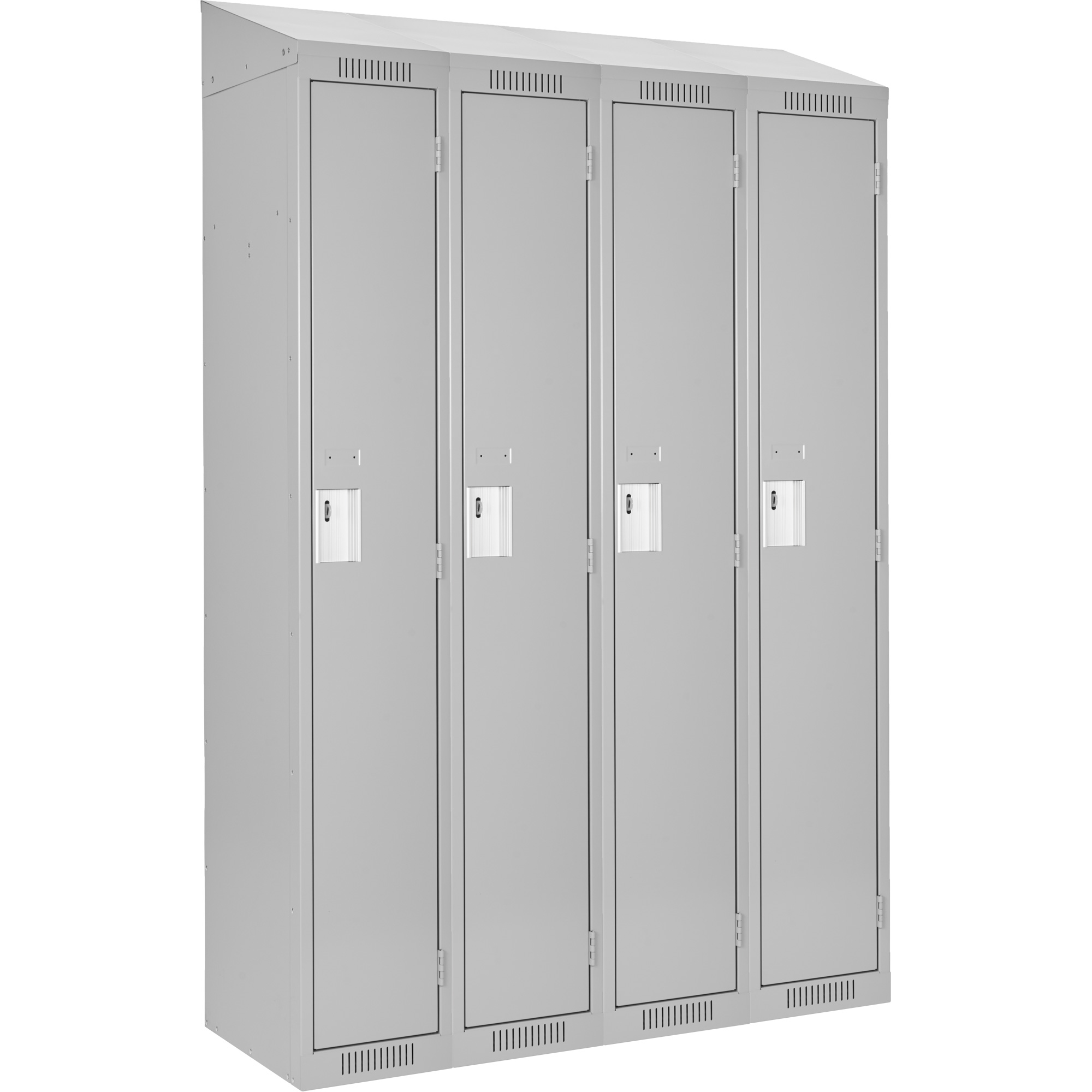 Casiers Clean LineMC, Bloc de 4, 48" x 18" x 78", Acier, Gris, Rivet (assemblé)