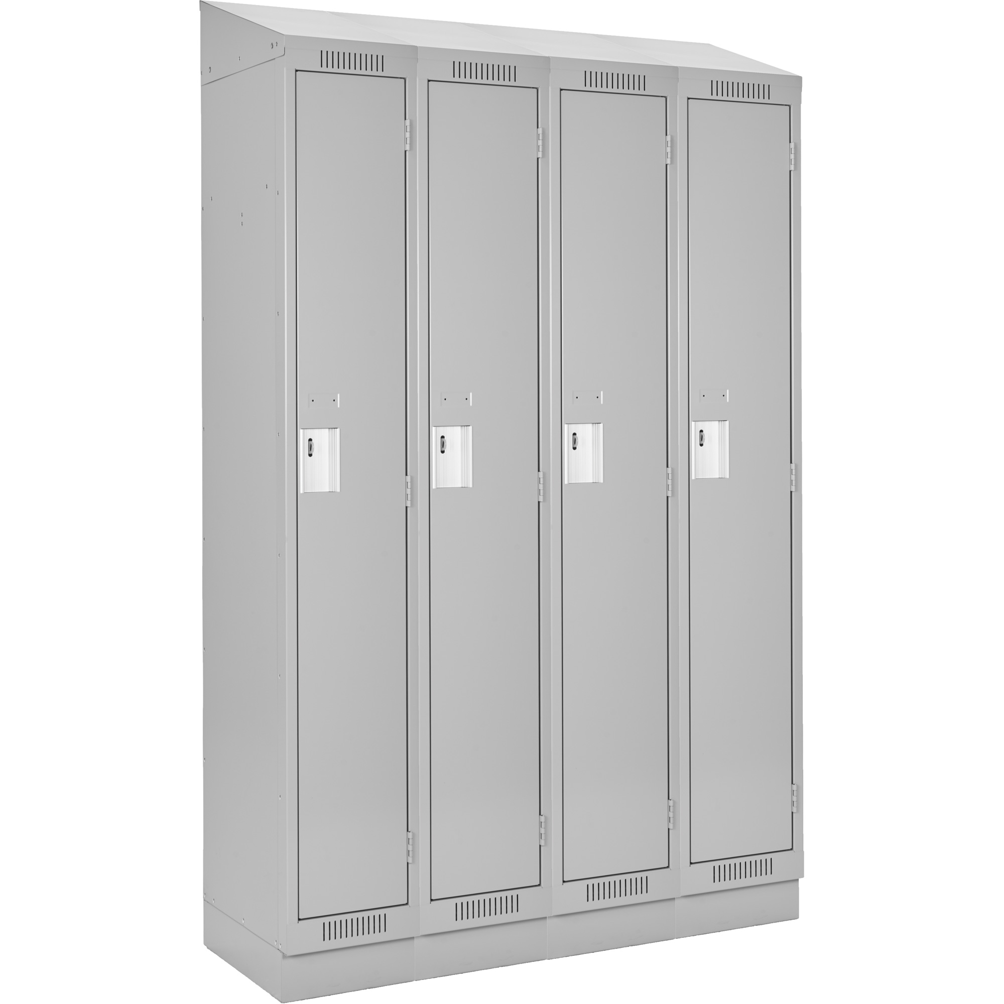 Casiers Clean LineMC, Bloc de 4, 60" x 18" x 82", Acier, Gris, Rivet (assemblé)