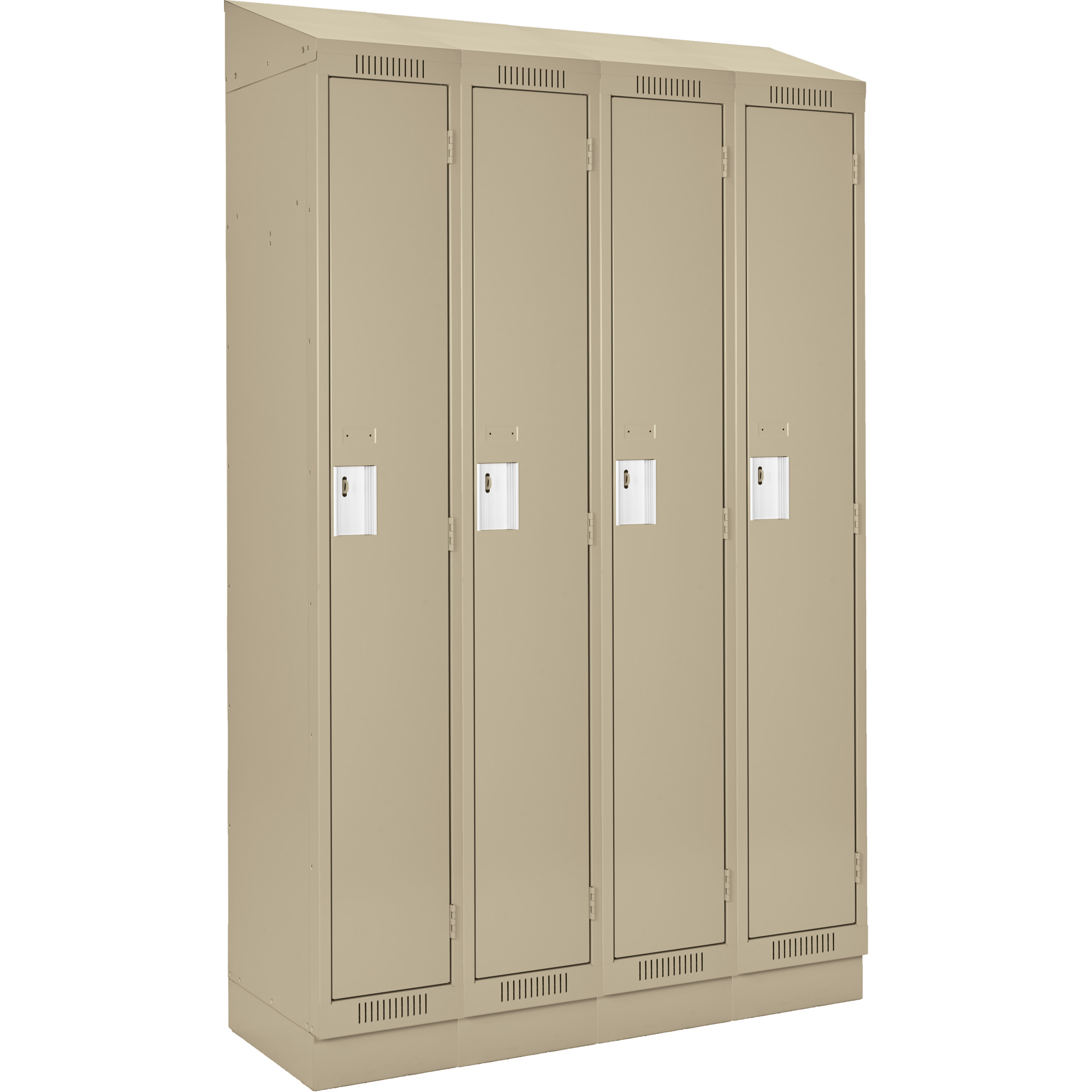 Casiers Clean LineMC, Bloc de 4, 60" x 18" x 82", Acier, Beige, Rivet (assemblé)