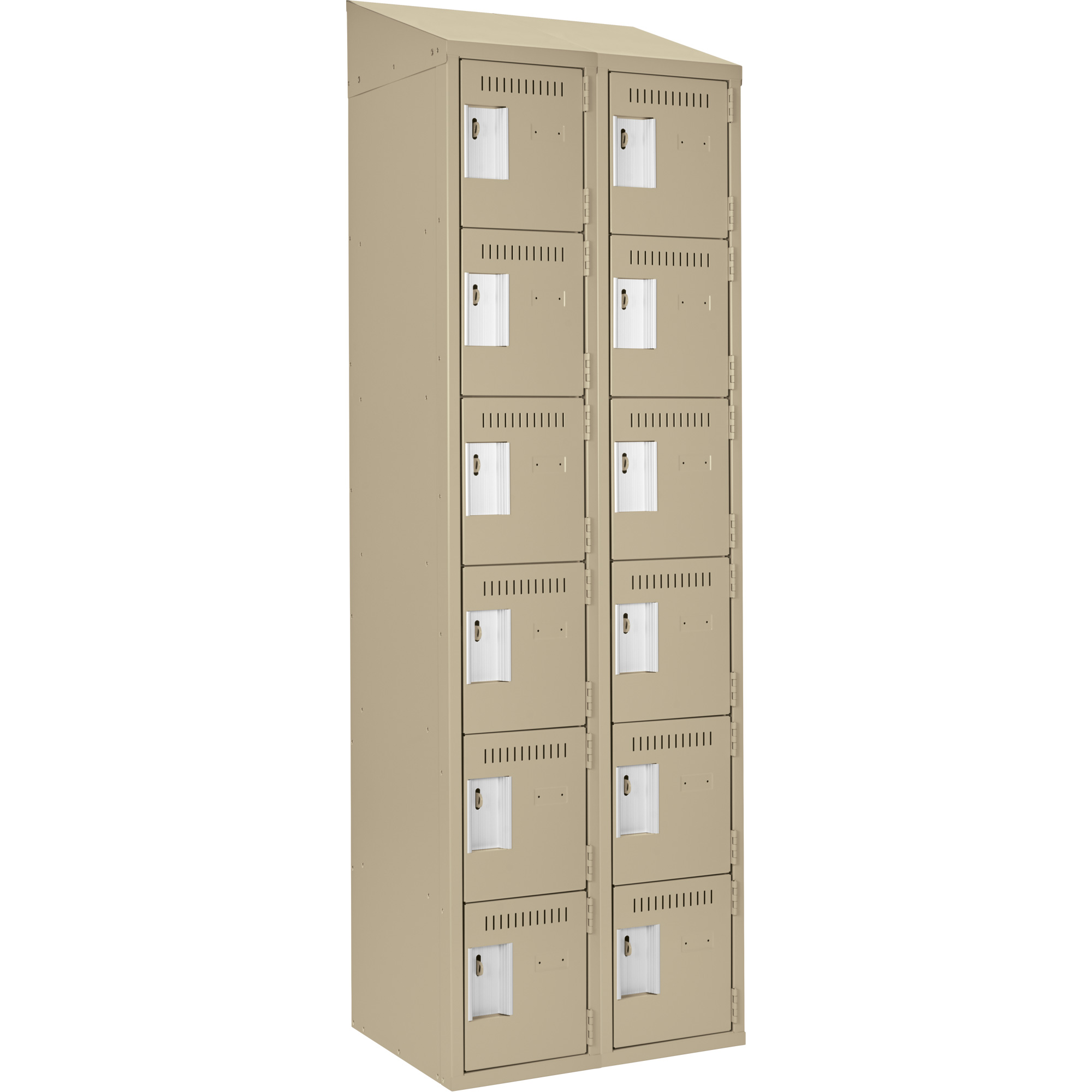 Petit casier Clean-Line, 6 niveaux, Bloc de 2, 15" x 72" x 15", Acier