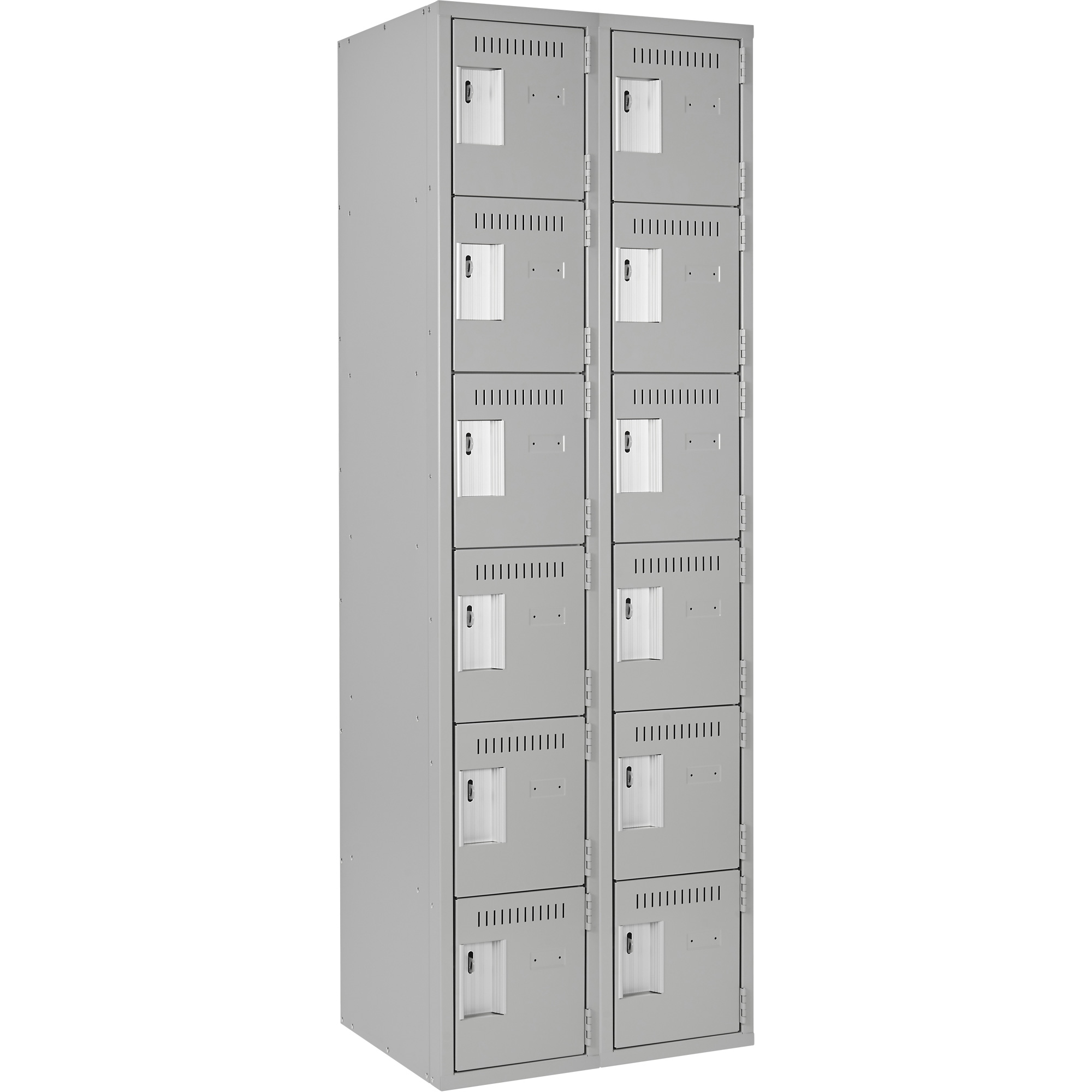 Petit casier Clean-Line, 6 niveaux, Bloc de 2, 18" x 72" x 18", Acier